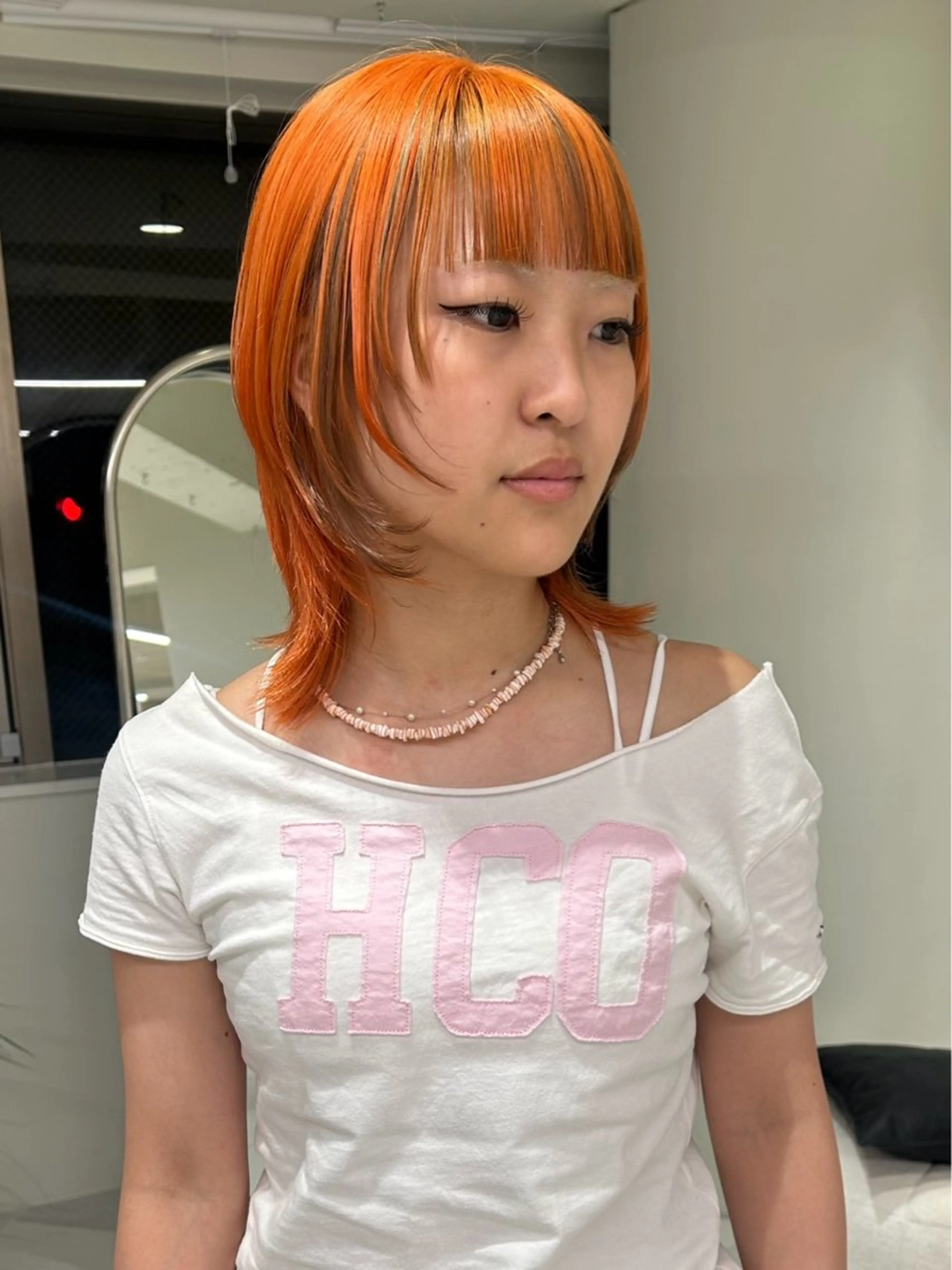 ミディアム カラー デザインカラー レイヤーカット ウルフカット ウルフレイヤー カット ヘアカラー ショートカット募集中 /NAGISAのヘアスタイル