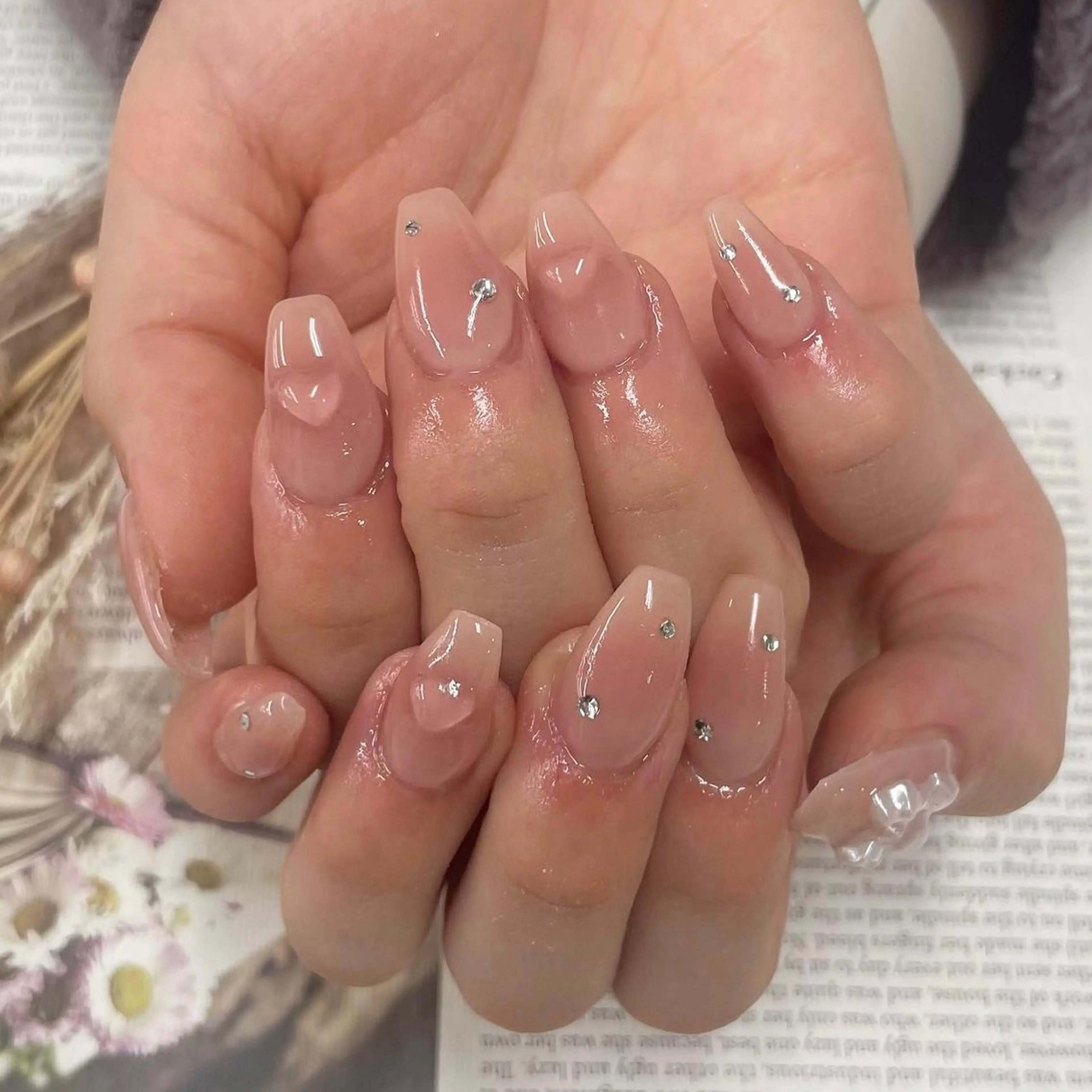 ネイル ハート リボン Basic 町田本店 Rikoのネイルデザイン