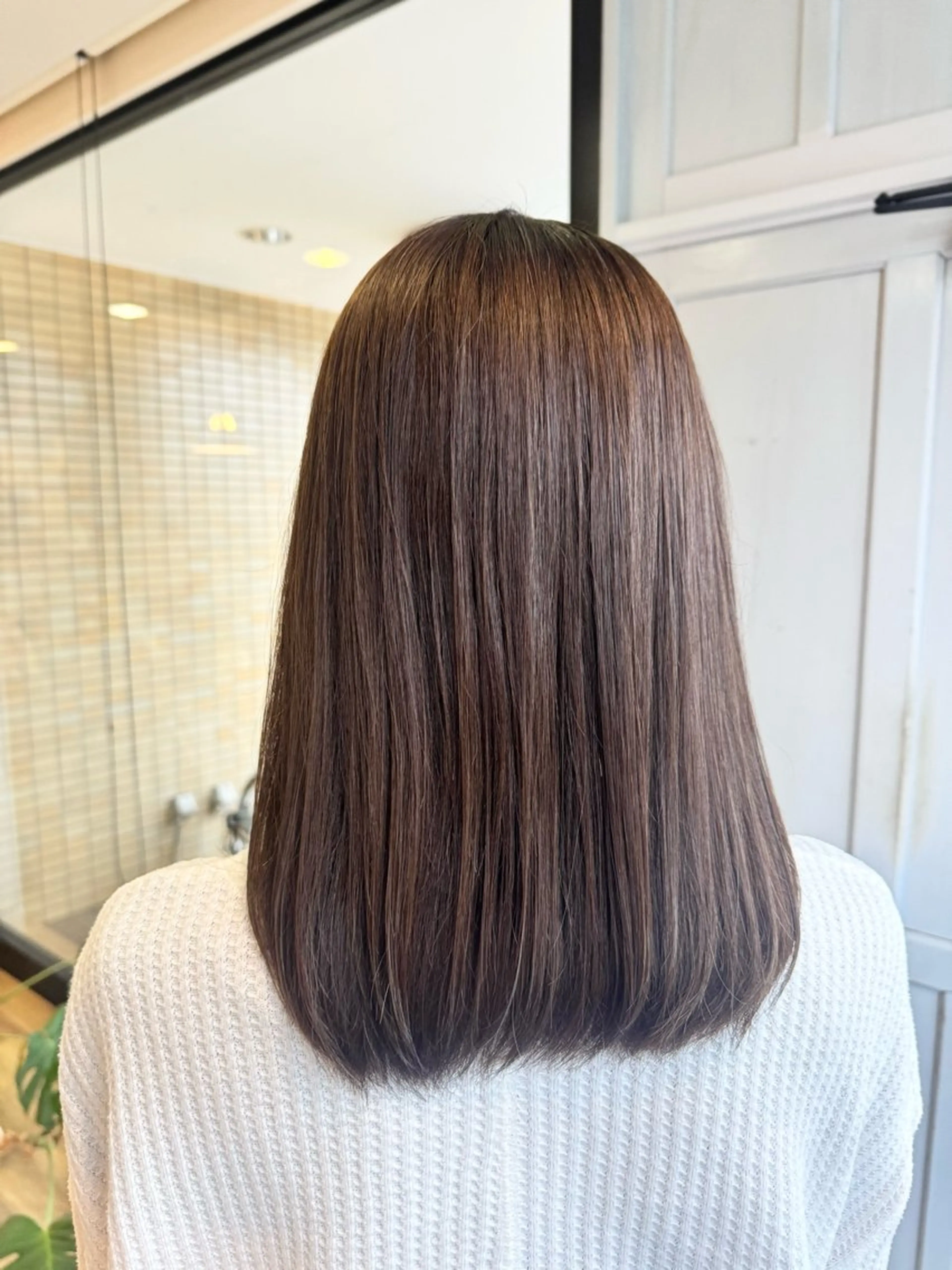 ロング カラー ブラウンカラー ヘアカラー トリートメント ツキダテ ユイのヘアスタイル