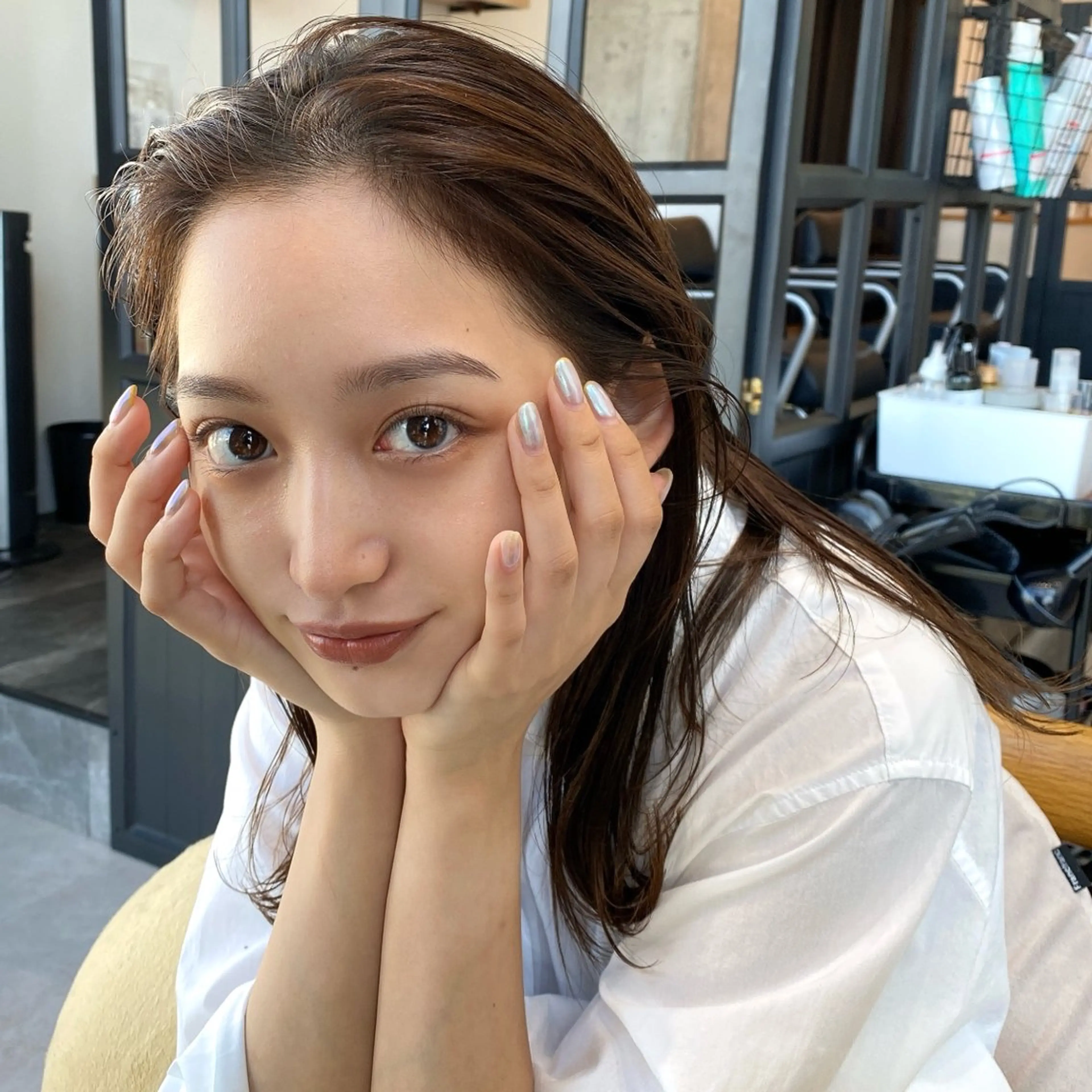 ミディアム ミディアムパーマ ハイライト 髪質改善 レイヤーカット また会いたくなる 美容師【KENTA】のヘアスタイル