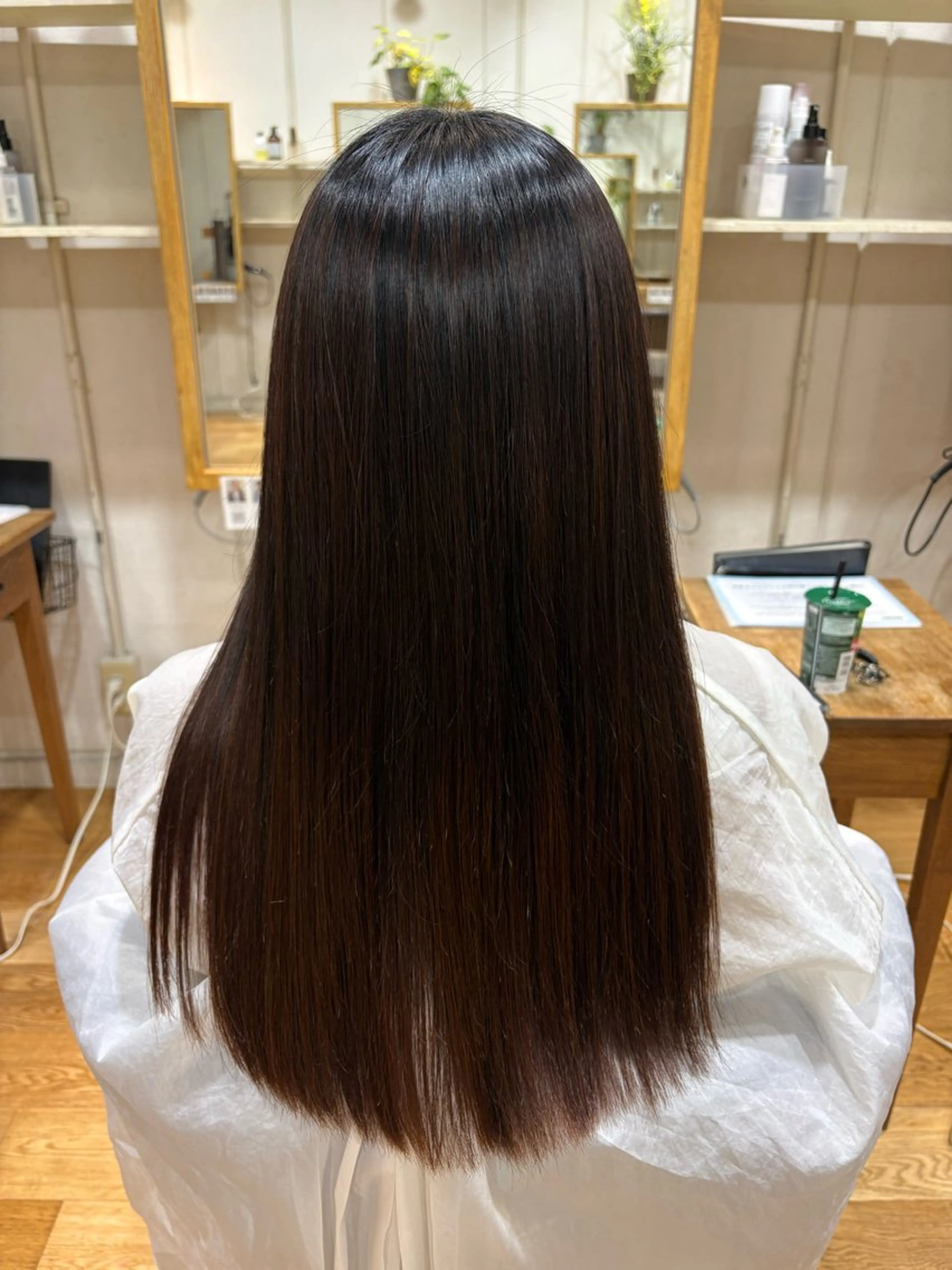 ロング 縮毛矯正 武田玲音/カラー モデル/堀江のヘアスタイル