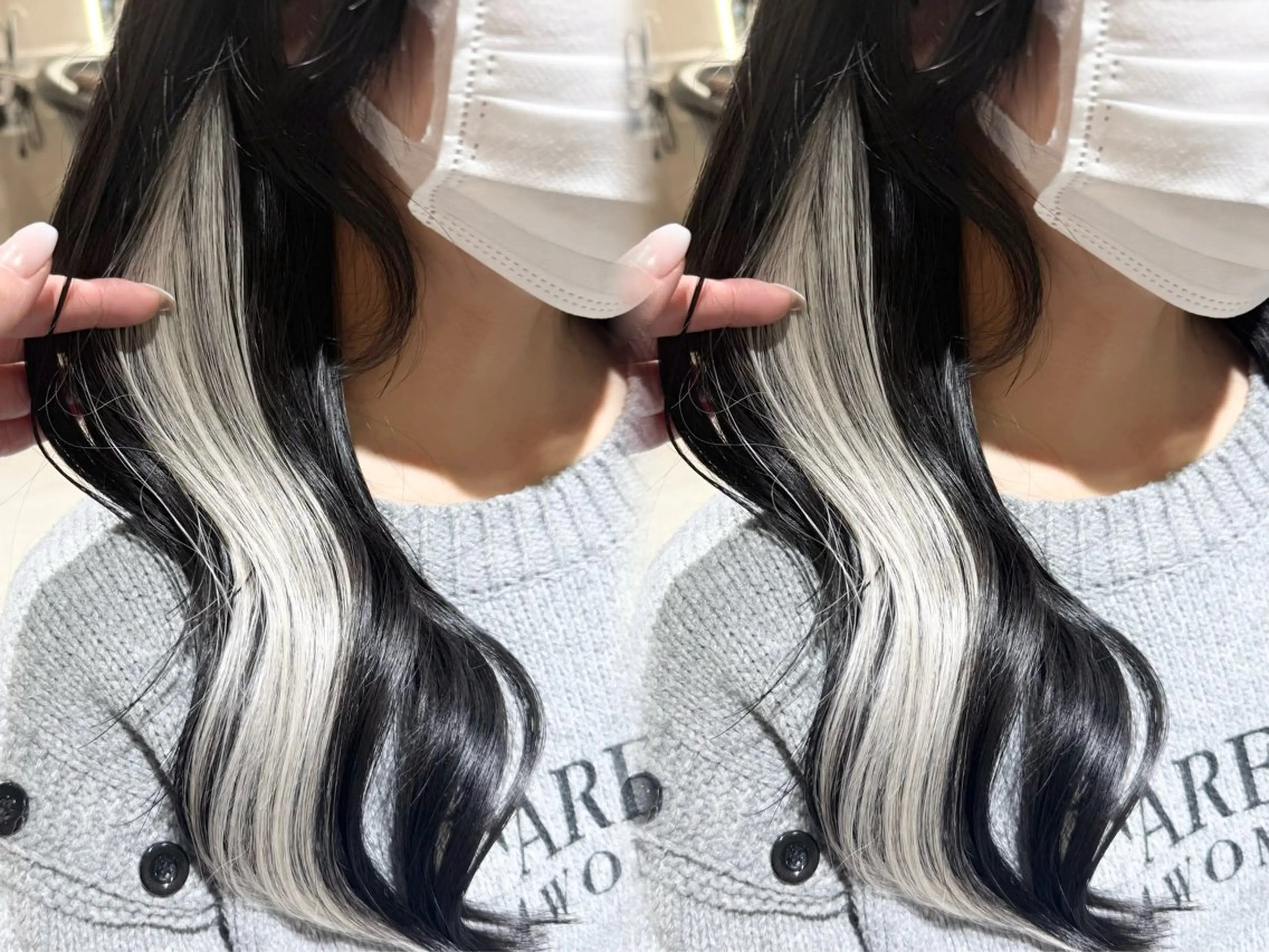 【髪への負担0で可愛く💖】インナーシールエクステ 1本￥550​〜​🎀✨️の写真