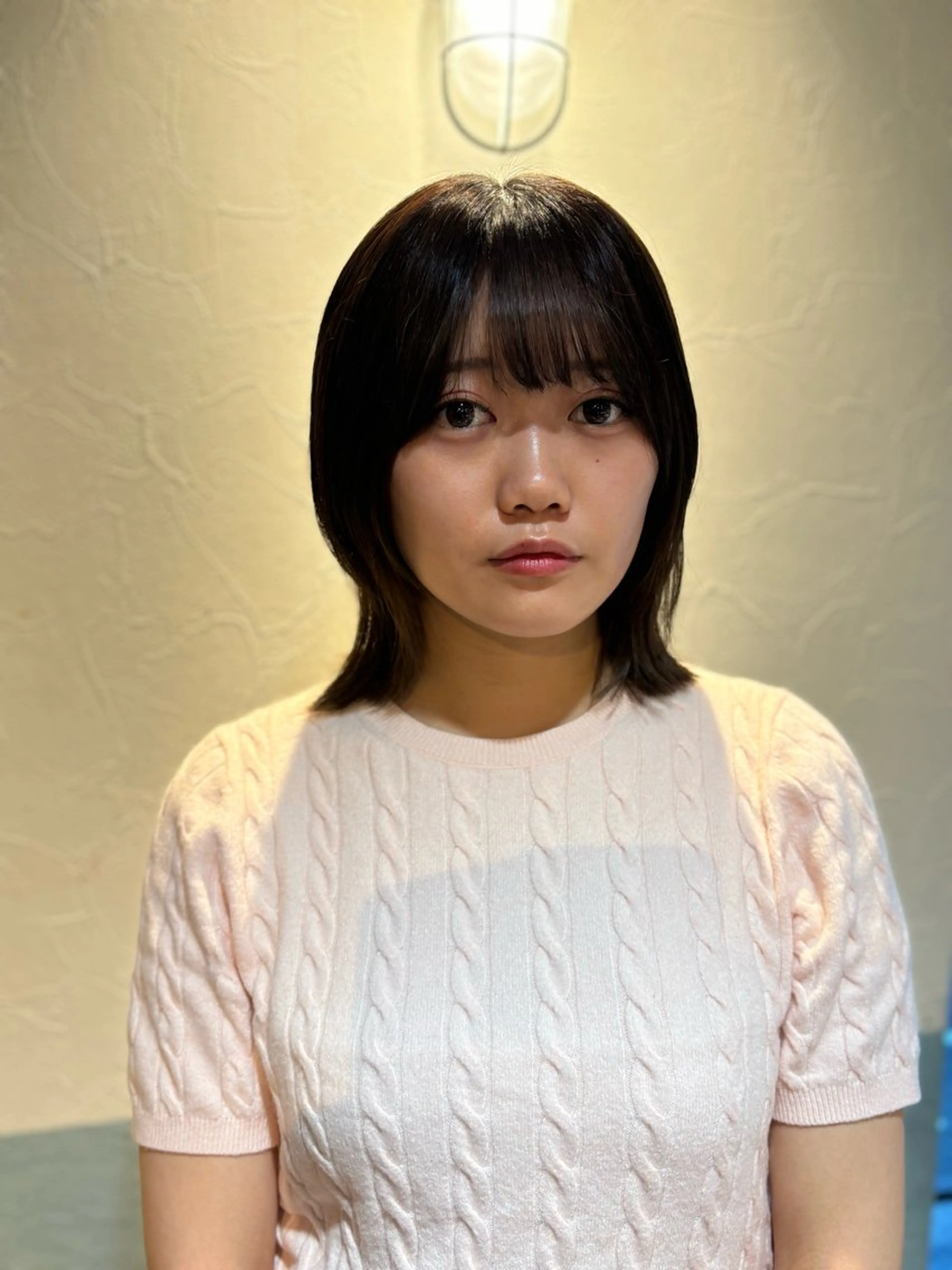 ミディアム くびれヘア シースルーバング 外ハネヘア カットモデル募集中 murakamiのヘアスタイル