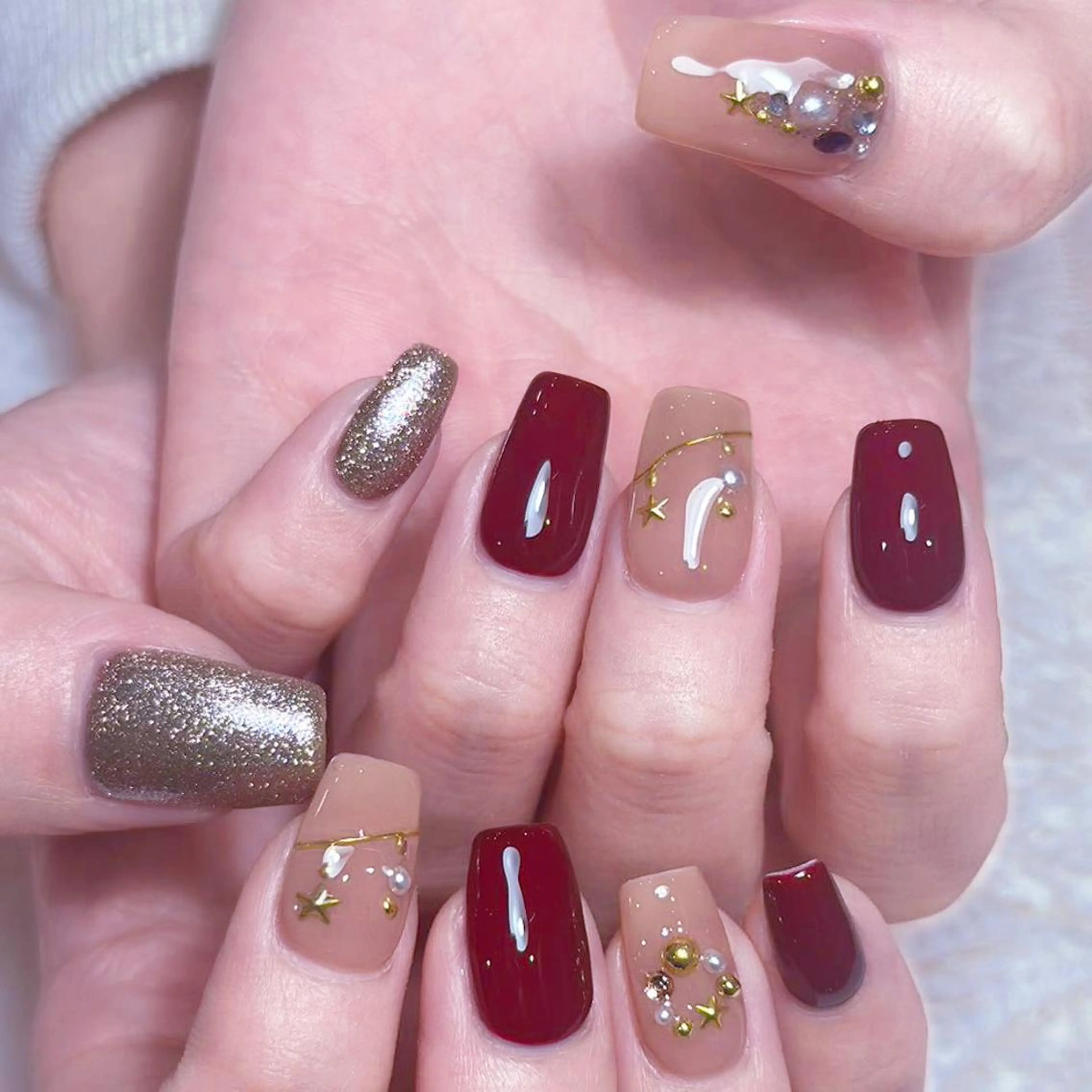 ネイル アートネイル オーロラネイル フラッシュネイル ガーリー キラキラネイル ハンドネイル Diamond NAIL💝のネイルデザイン