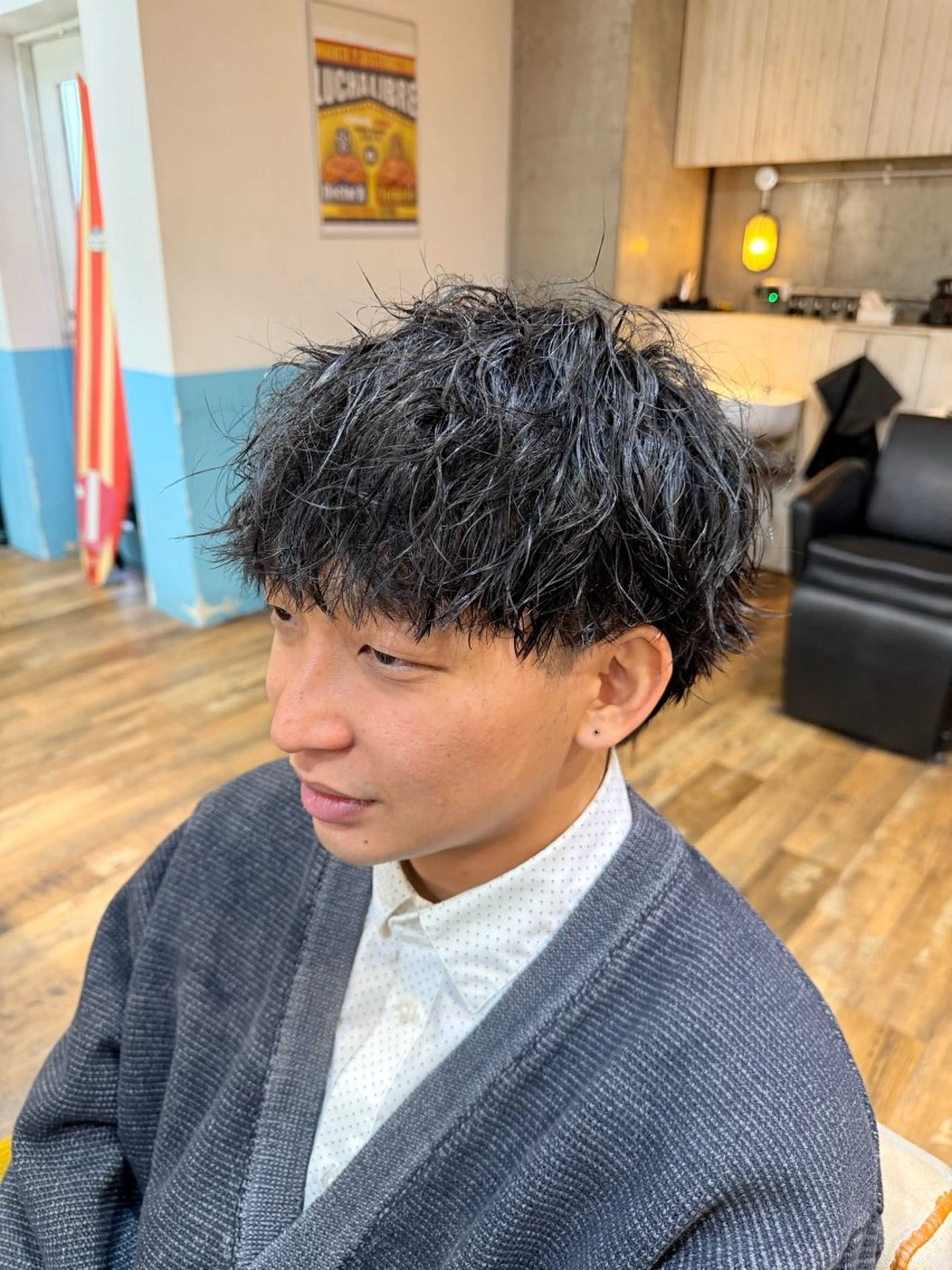 ショート パーマ ヘアアレンジ メンズ パーマ レイヤー/髪質改善/ 北 啓吾のヘアスタイル