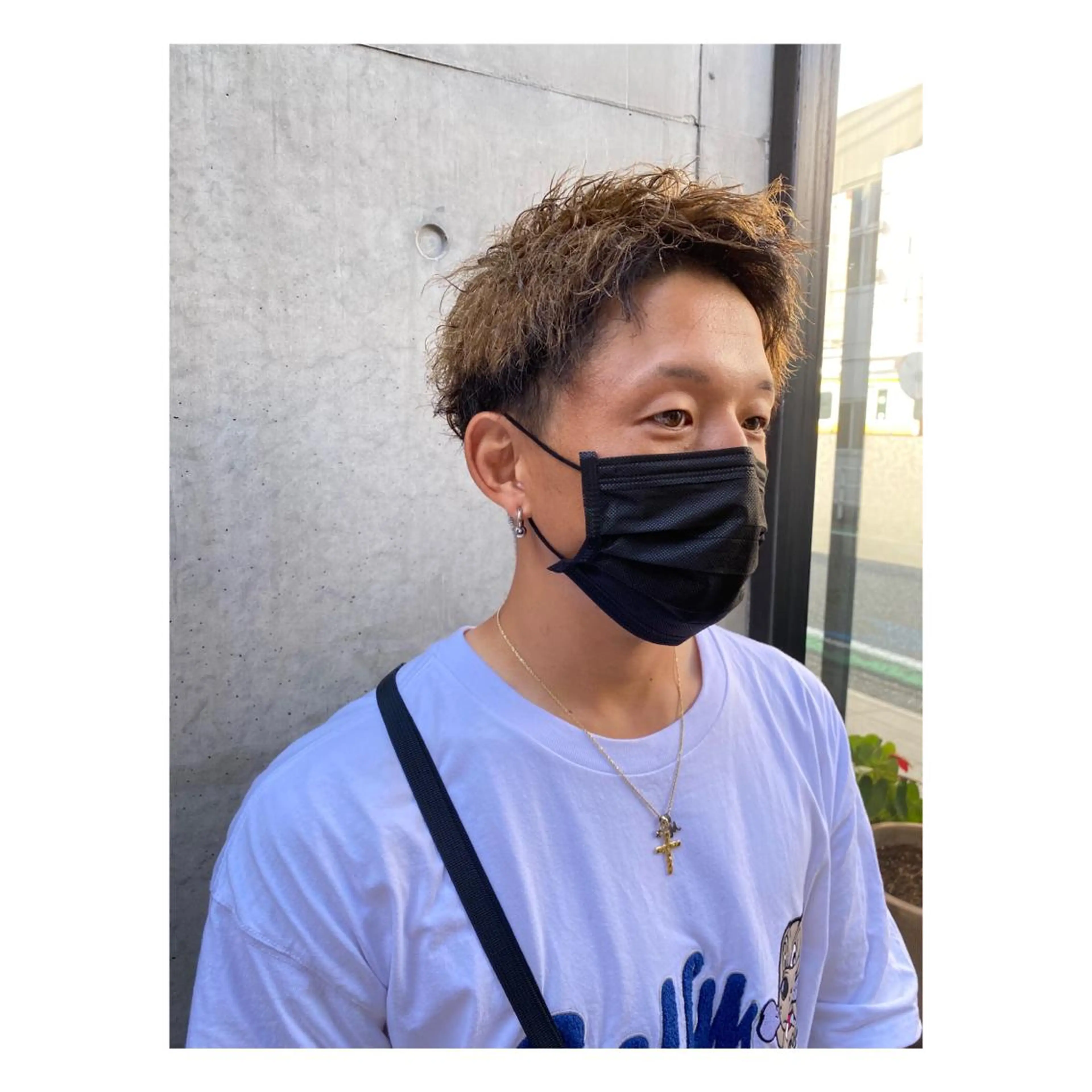 ショート パーマ メンズ カット パーマ 菊池大一 溝の口パーマのヘアスタイル