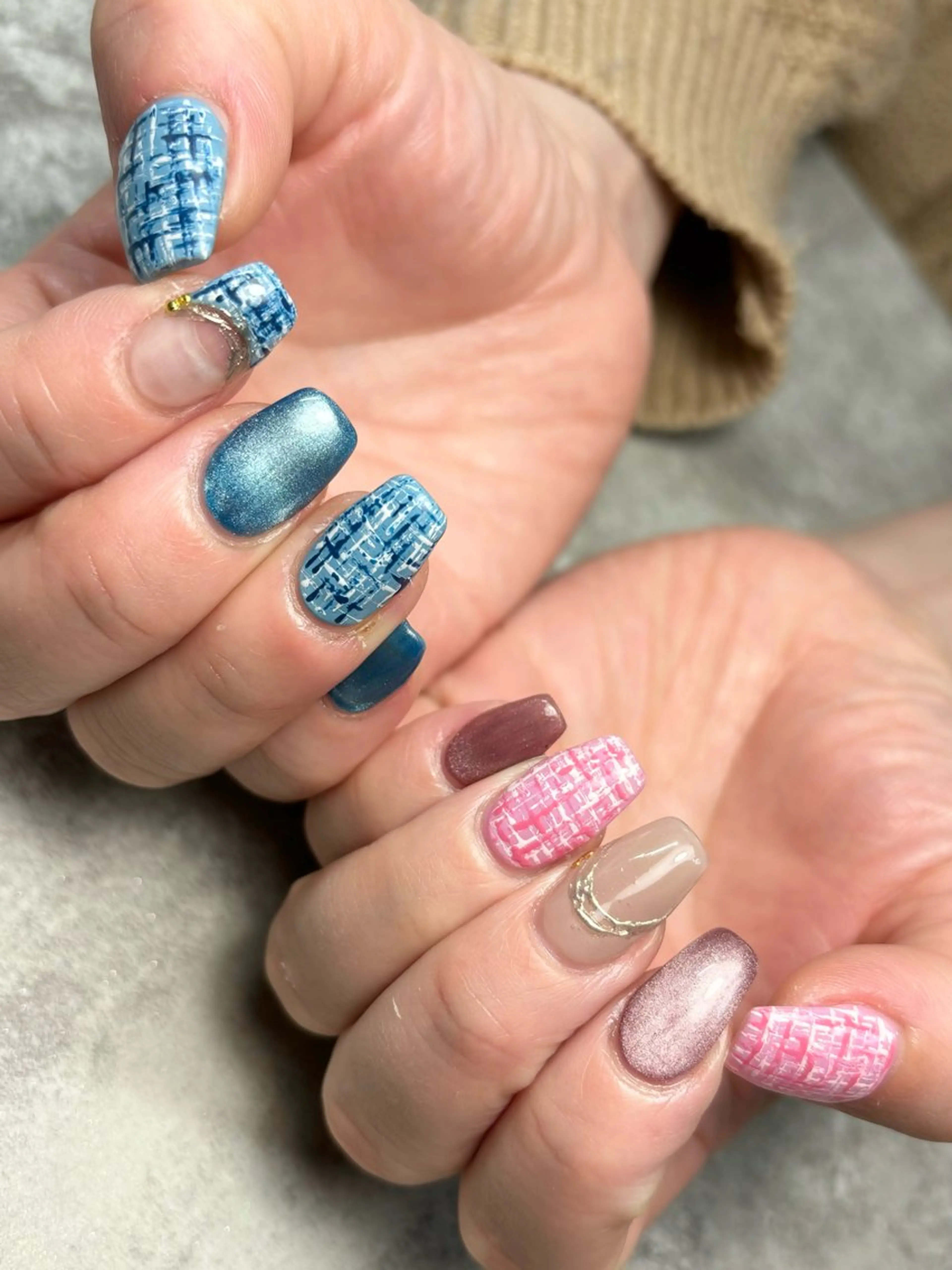 ネイル マグネットネイル ハンドネイル Y's nailのネイルデザイン