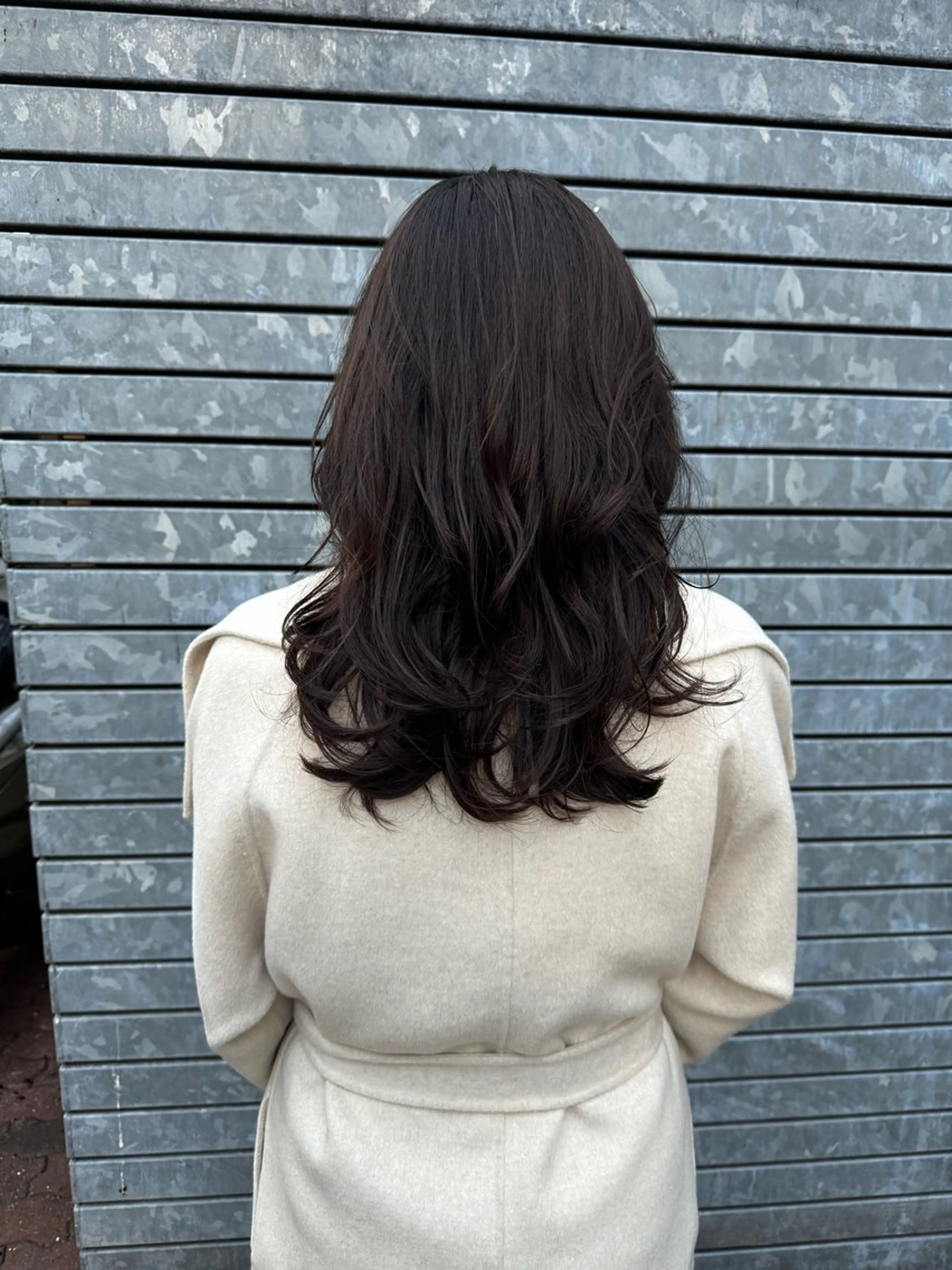 セミロング セミロングパーマ カット パーマ 青木 裕のヘアスタイル