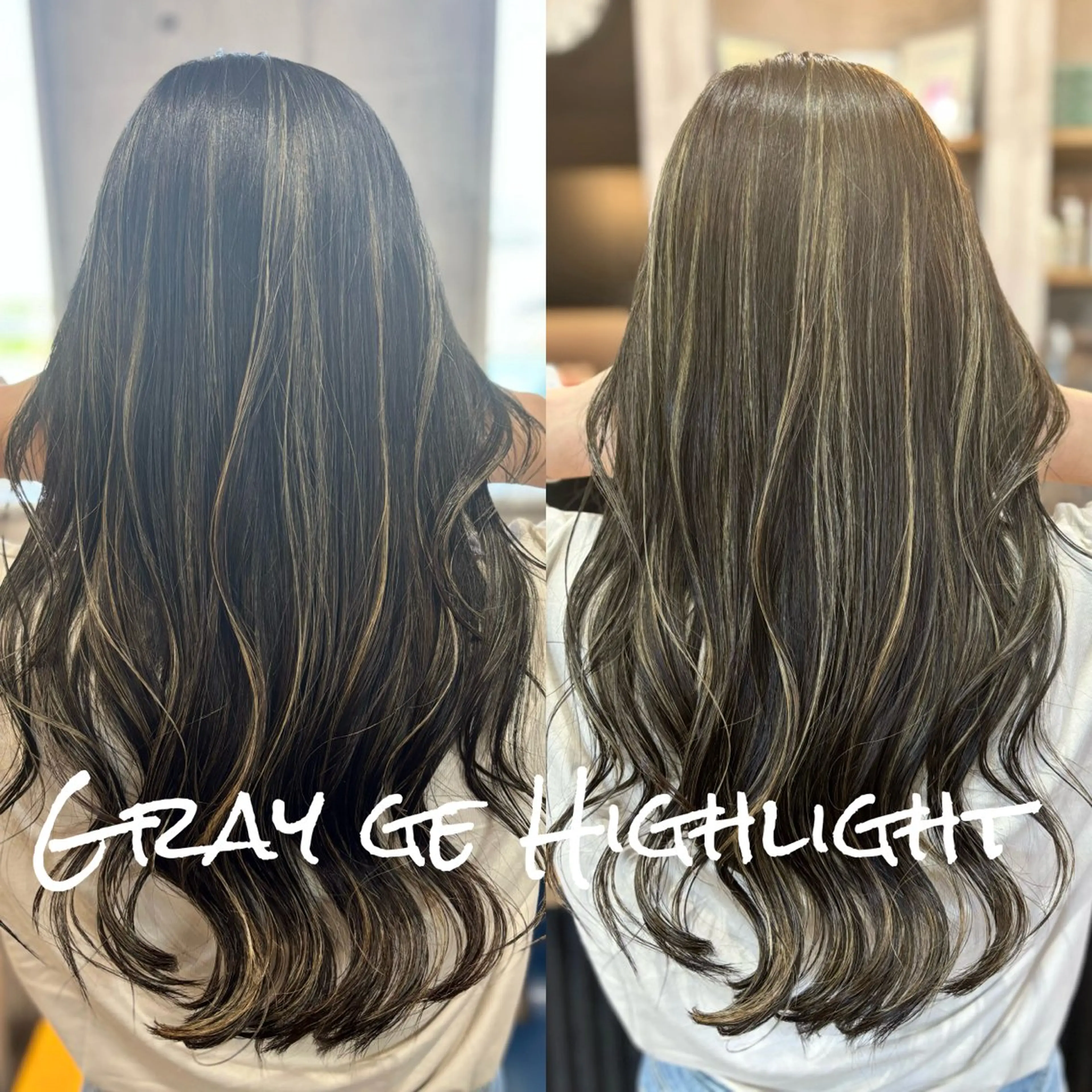 ロング ハイライト カット ヘアカラー Welila by haku所属・Yuuki ウェリラバイハクのヘアスタイル