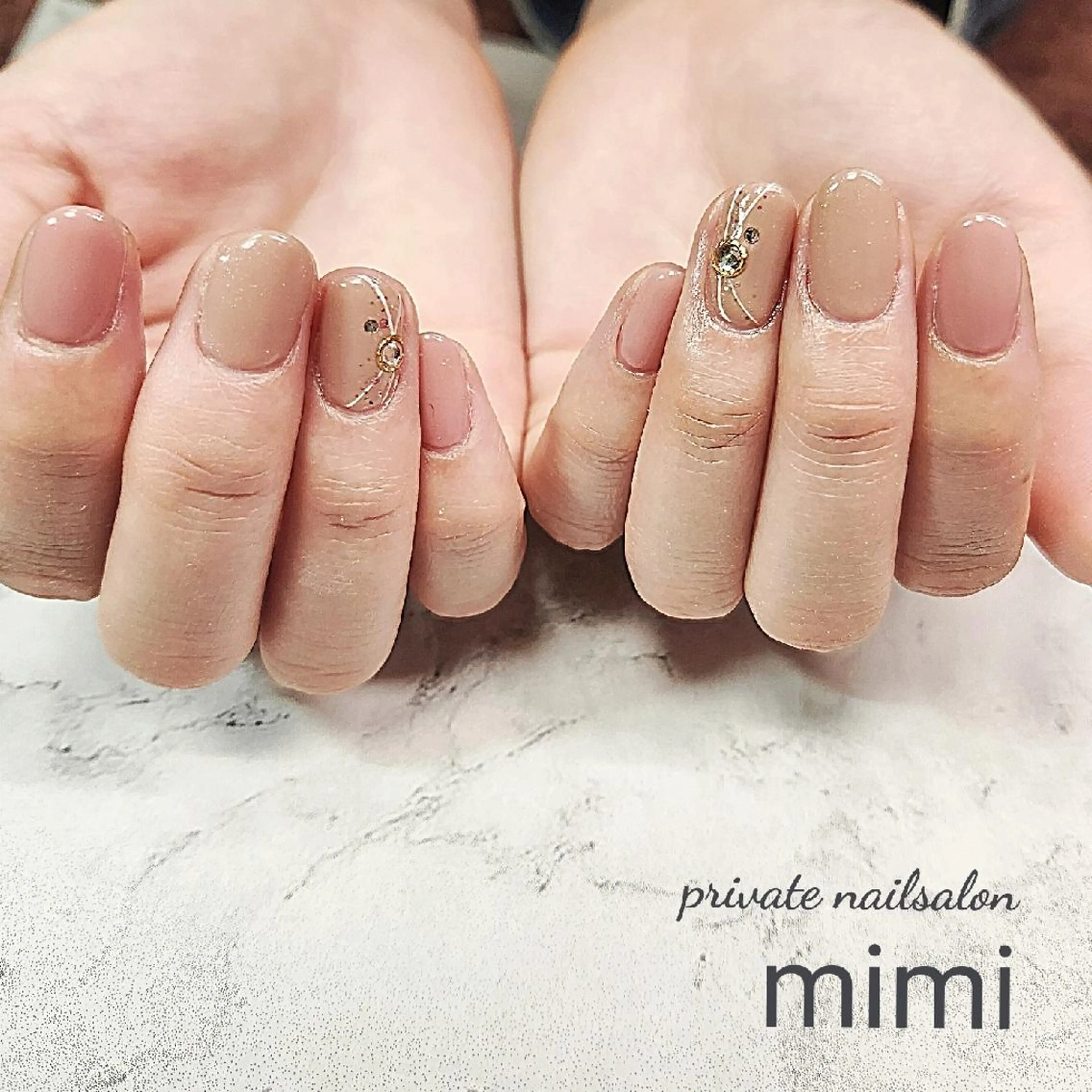 ネイル シンプルネイル ハンドネイル 博多ネイル ｍｉｍｉのネイルデザイン