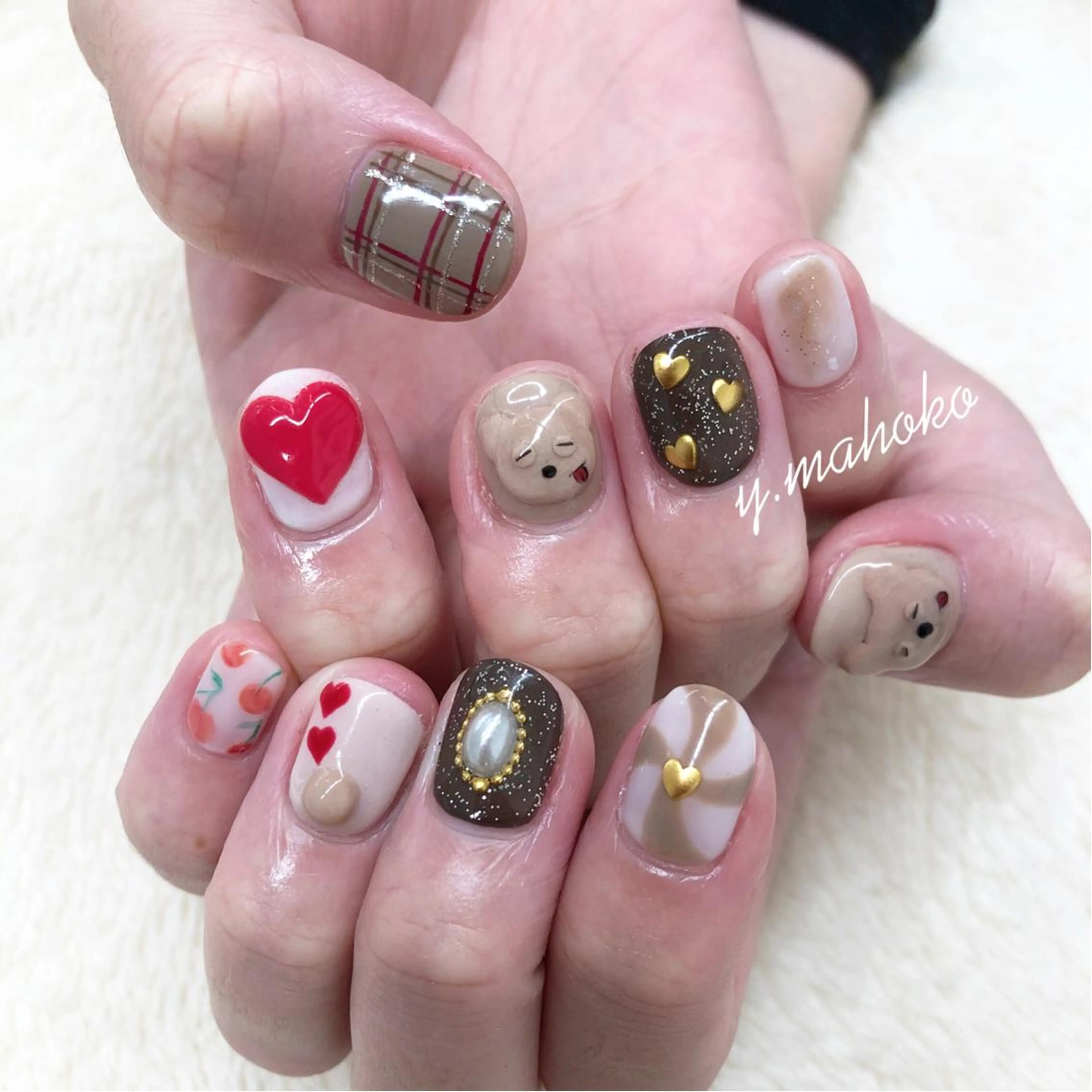 ネイル ハンドネイル She nail studio 原宿所属・パラジェル有/ スカルプ/mahoのネイルデザイン