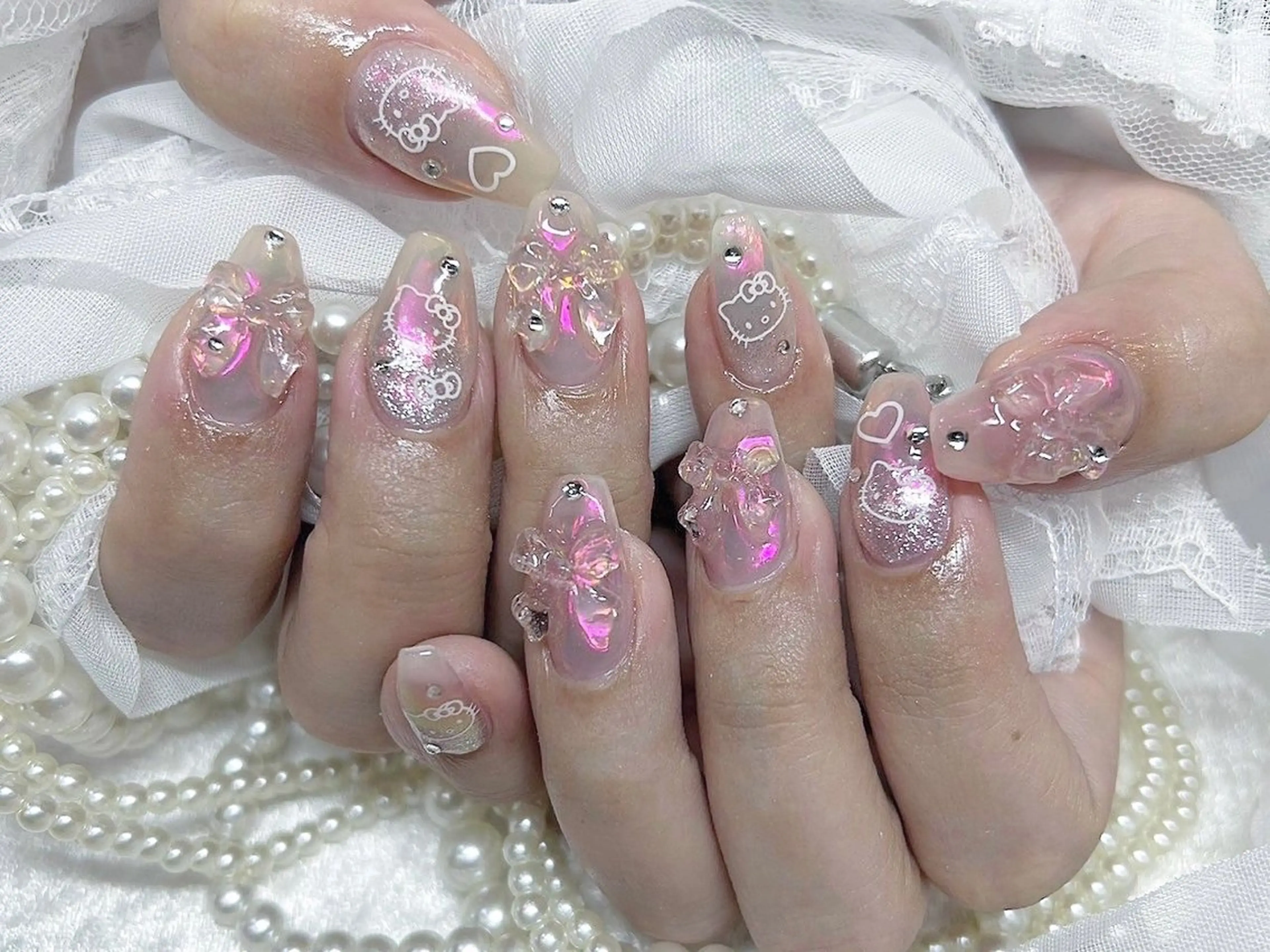 ネイル アートネイル 長さ出し フットネイル 韓国ネイル マグネットネイル ハンドネイル Minami 🍓のネイルデザイン