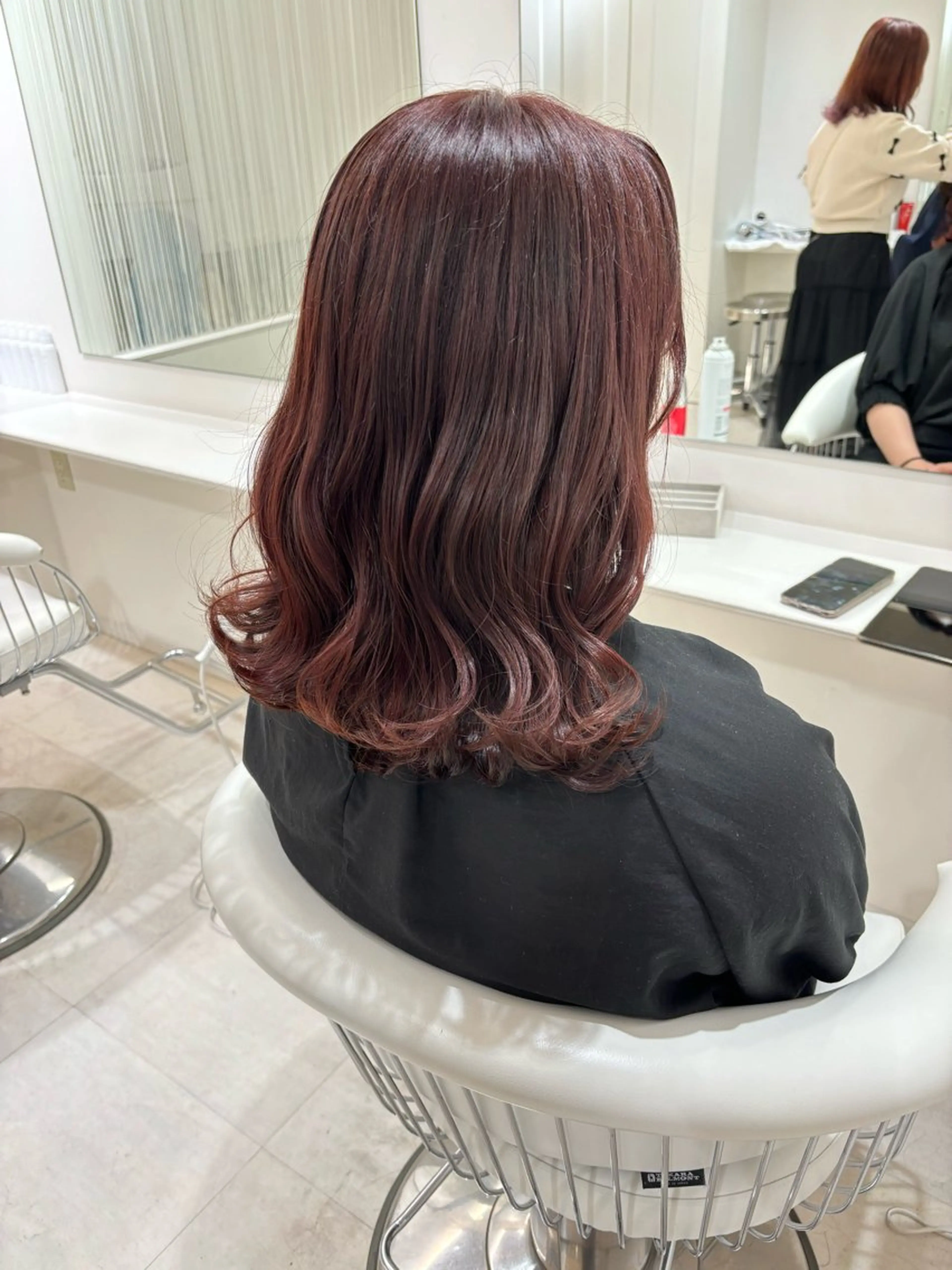 ミディアム カラー ParveMix 岡本えりかのヘアスタイル