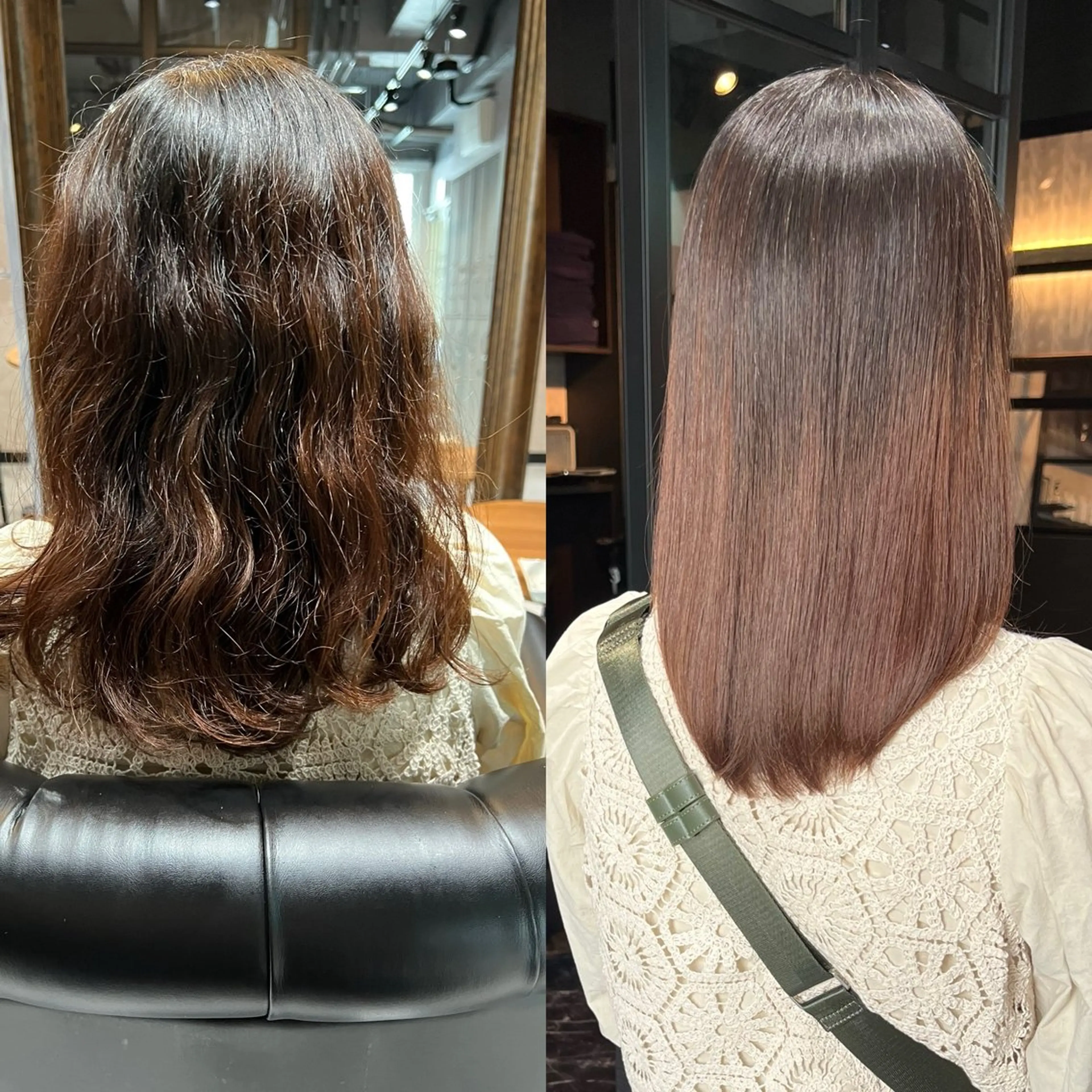 ミディアム 縮毛矯正 成田 和樹のヘアスタイル