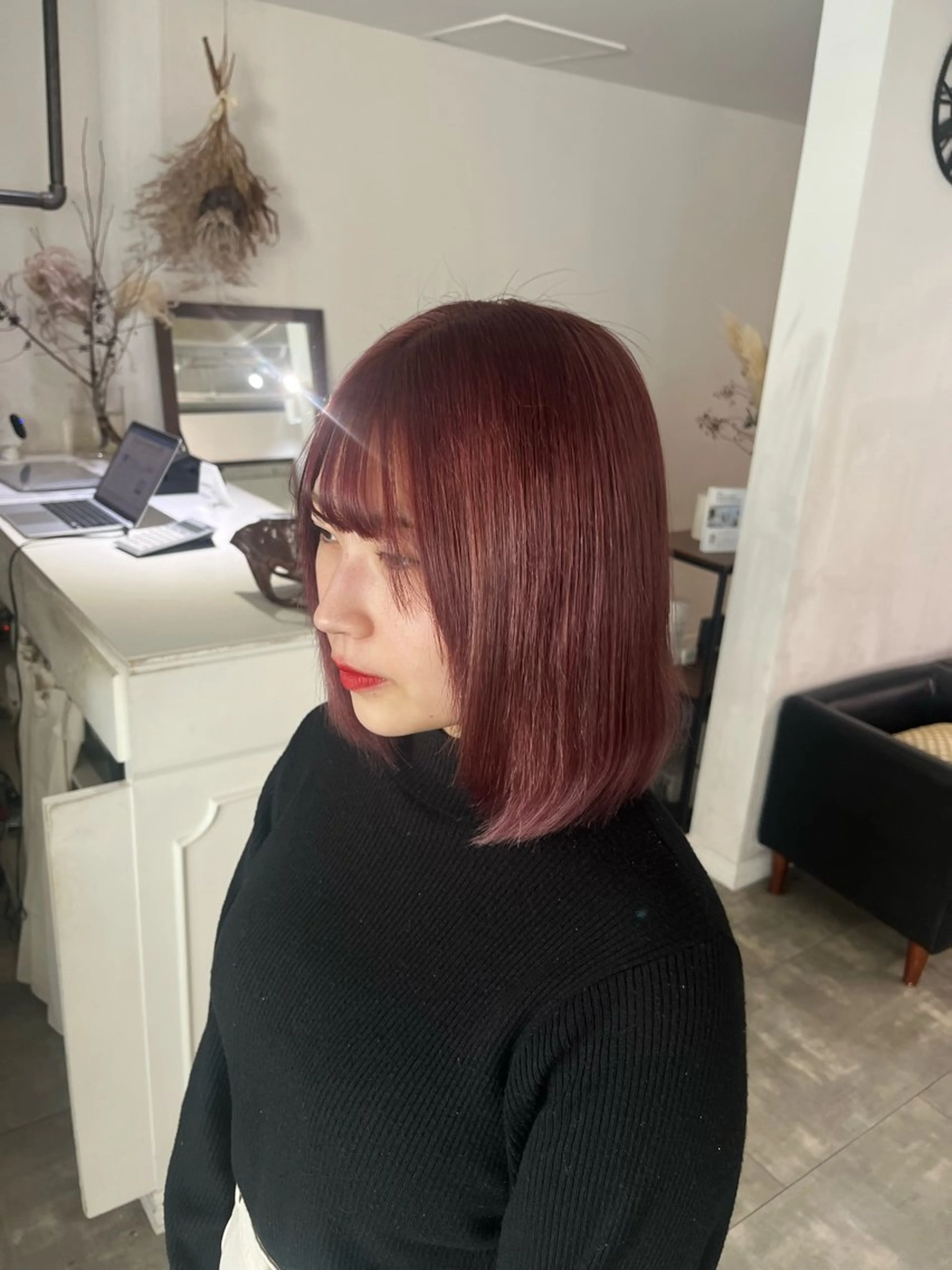 ミディアム カット ヘアカラー トリートメント 🌈カラー特化 ハイトーンけいと🌈のヘアスタイル