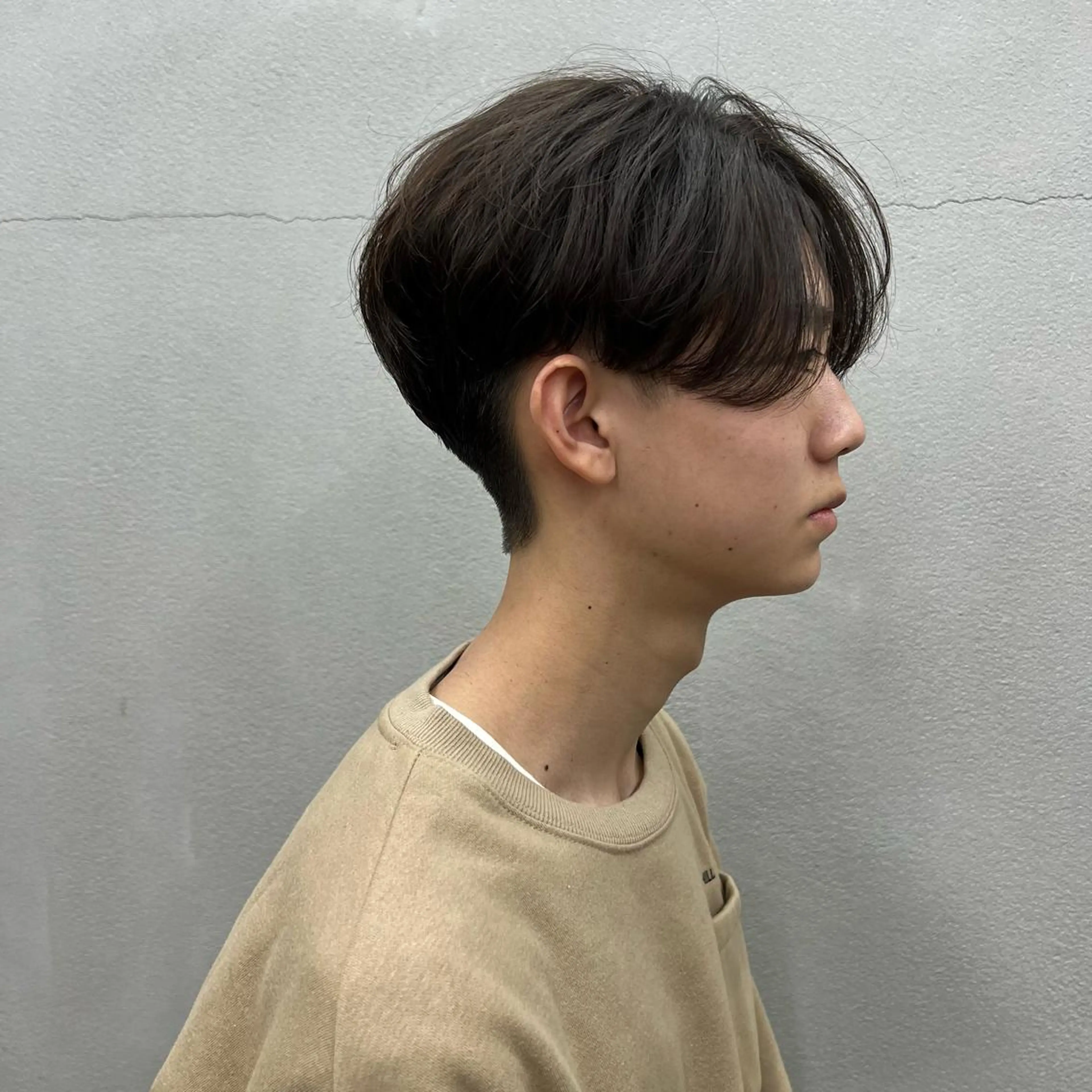 ショート カラー メンズ センターパート カット 🌱小顔魅せカット 透明感カラー/泉綺のヘアスタイル