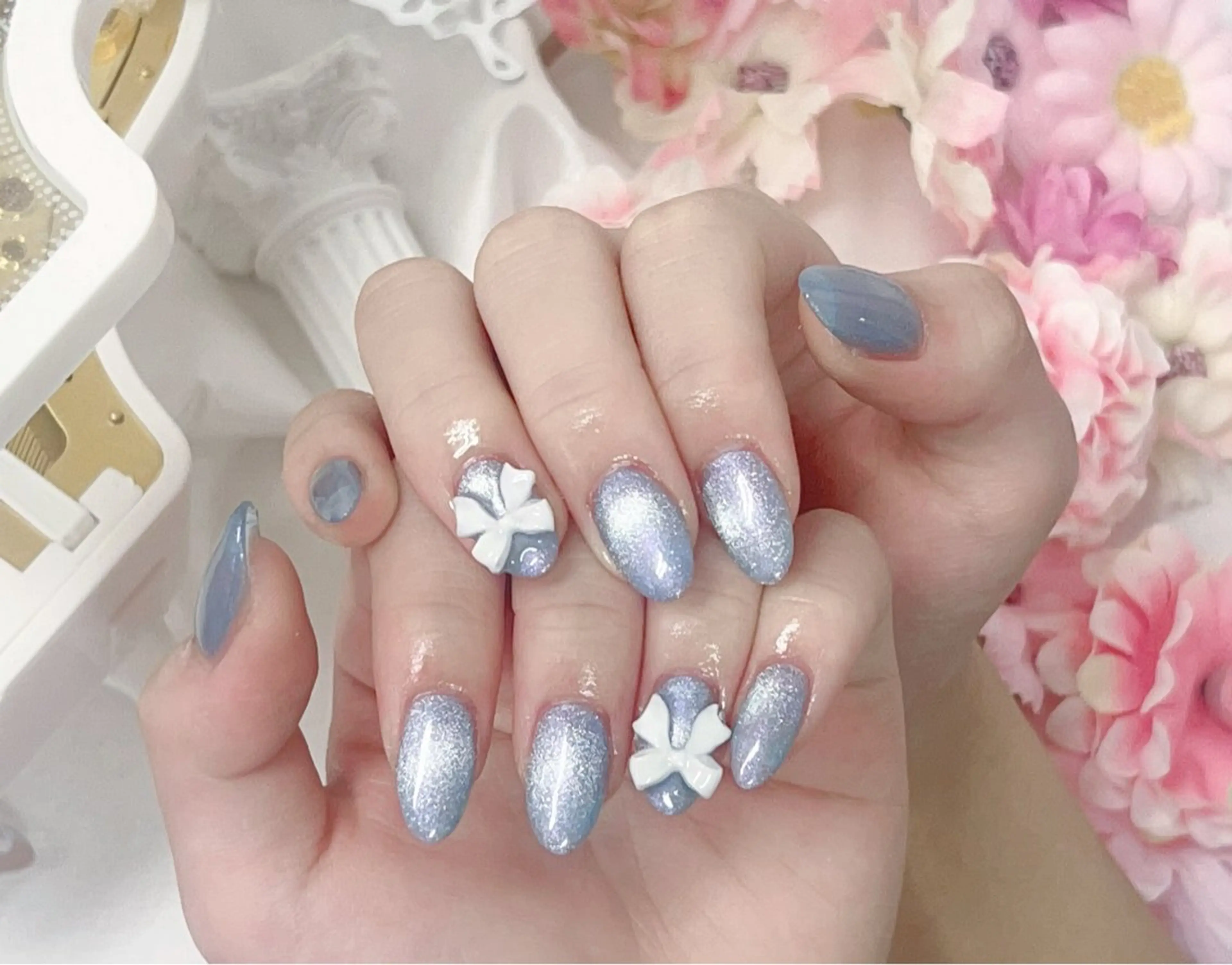 ネイル ハンドネイル 【パラジェル・フィルイン】 T&BNAIL STUDIO所属・り オ　ロング無制限中のネイルデザイン