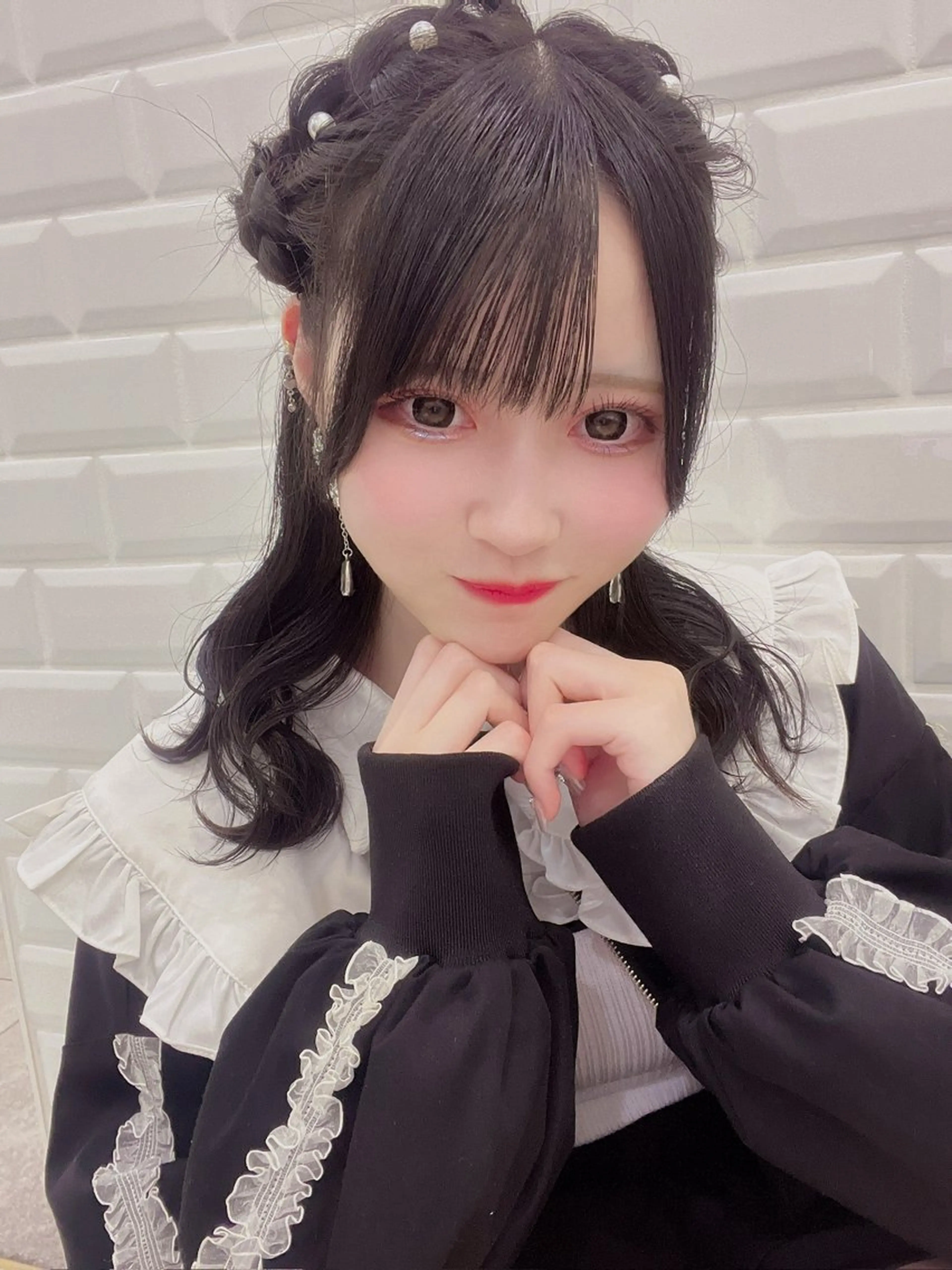 ミディアム 川井麻由🎀アイドル 量産🎀ピンクカラーのヘアスタイル