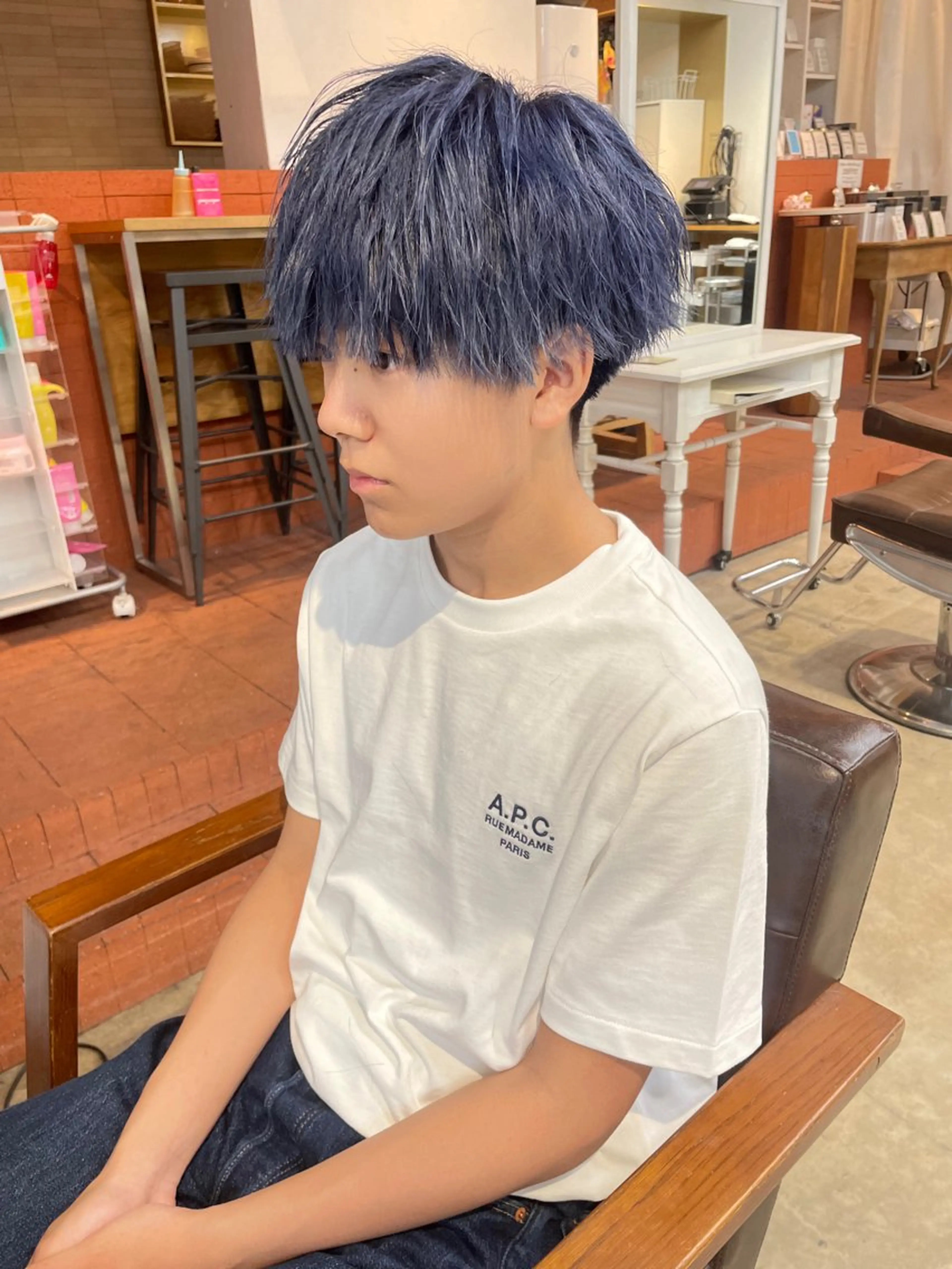 メンズ レイヤーカット/ 縮毛矯正/ミサキ💐のヘアスタイル