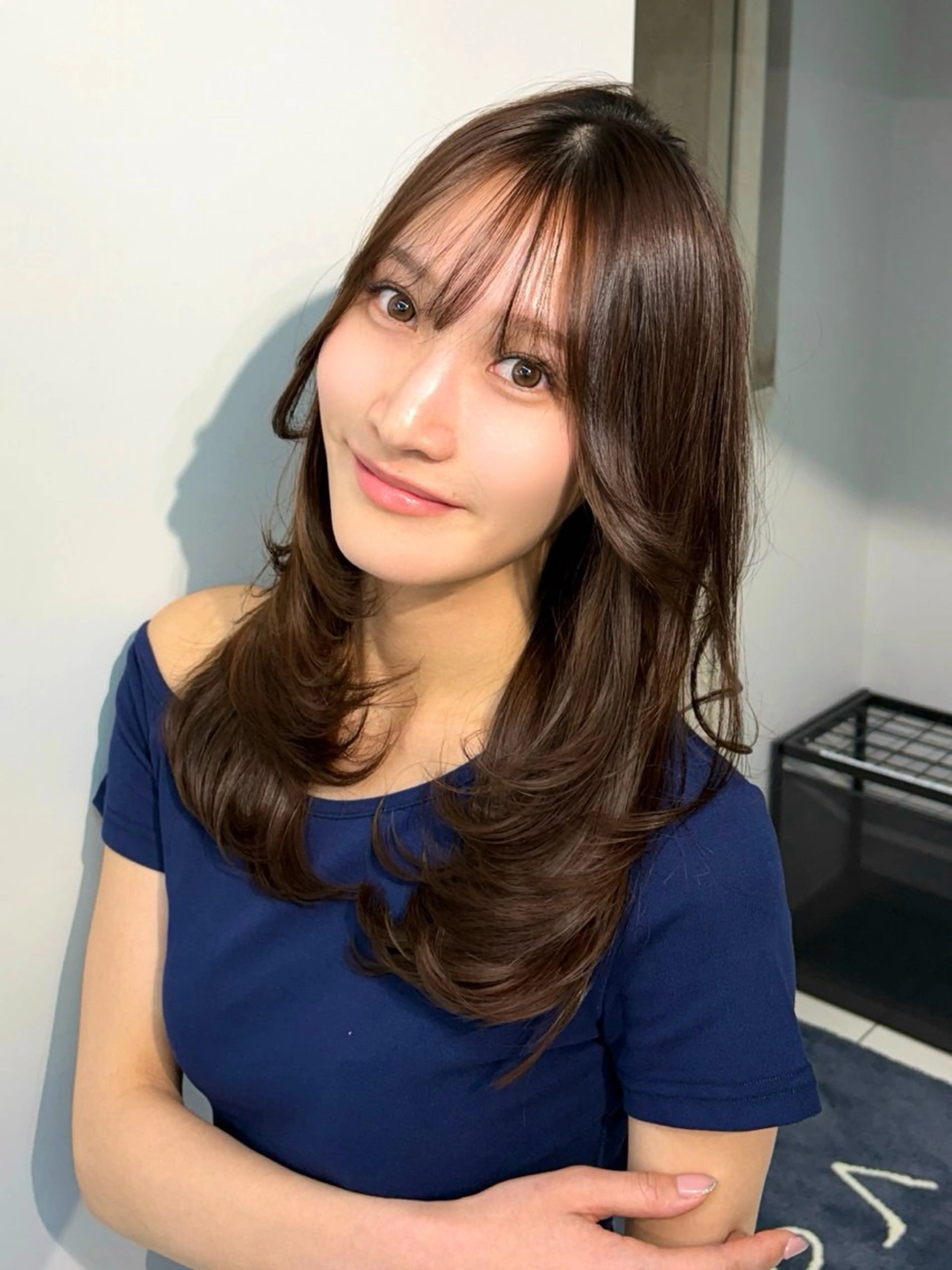 セミロング レイヤー×ツヤカラー 渋谷/kougaのヘアスタイル