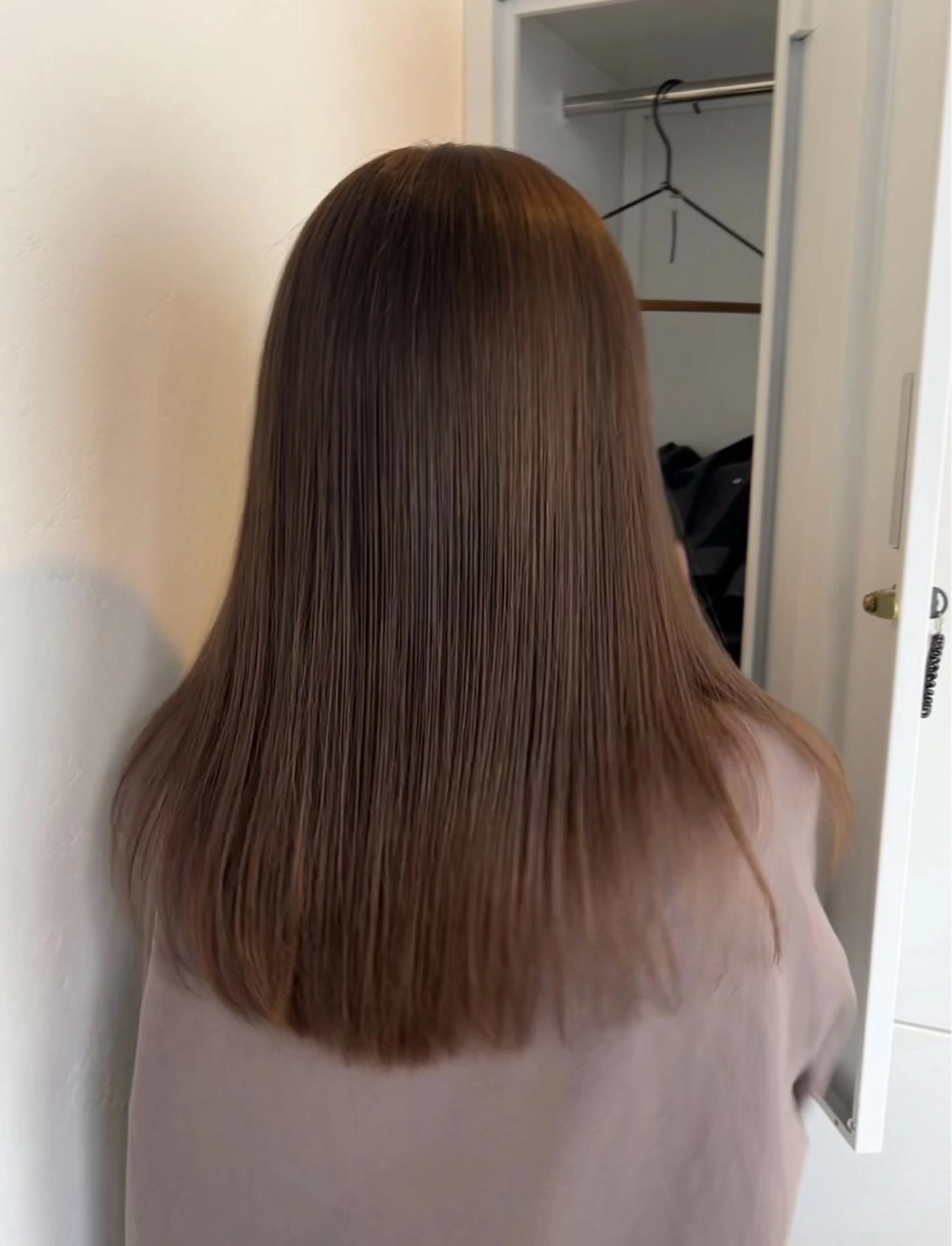 セミロング カラー ブラウンカラー マロンブラウン 韓国ボブ/レイヤー/ ハイトーン/まなみのヘアスタイル