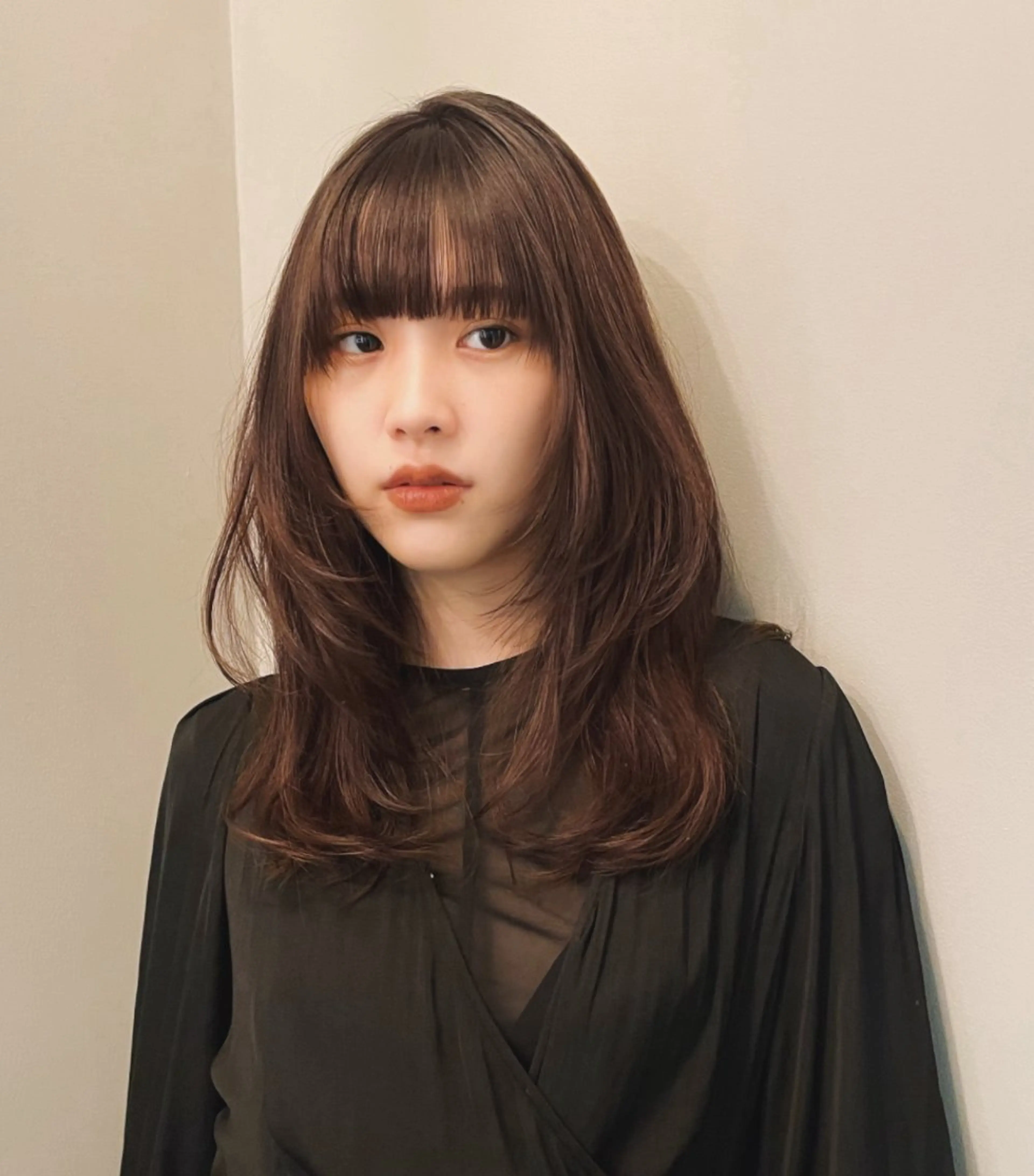 艶カラー✖️顔まわりレイヤーカットの写真