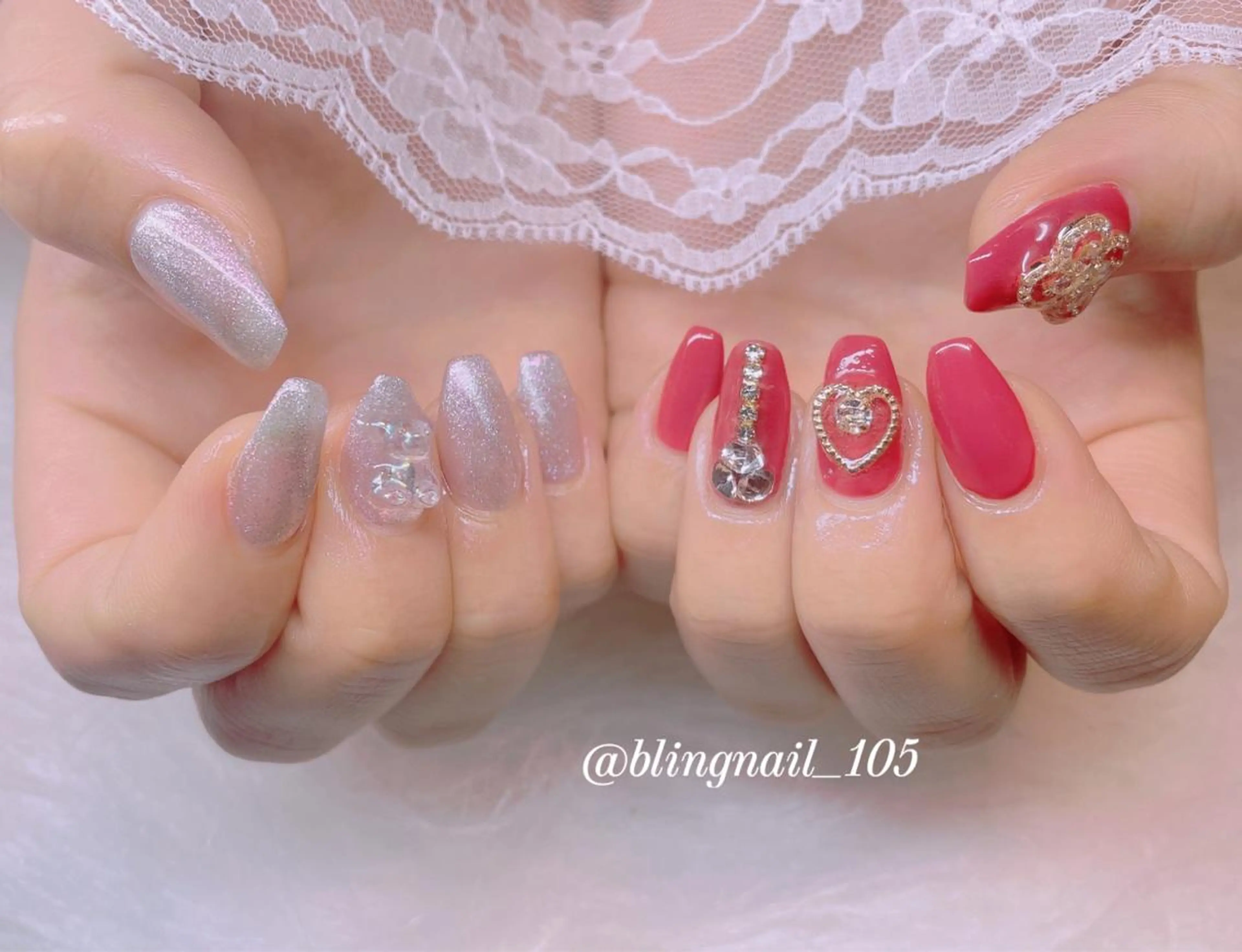 ネイル 23時まで❤︎韓国、 ワンホンネイルのネイルデザイン