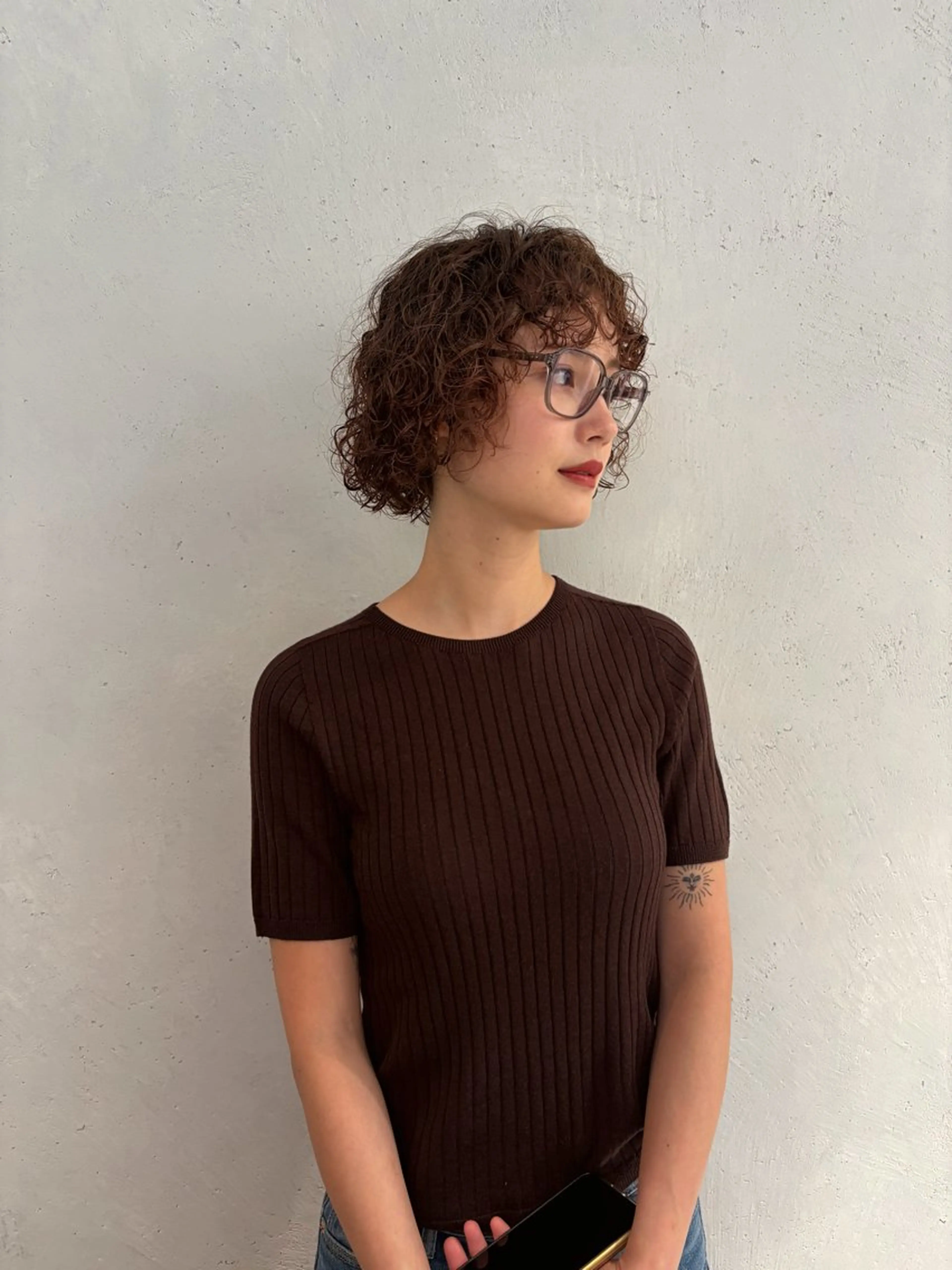 ミディアム カット パーマ トリートメント 吉武 茂暉のヘアスタイル