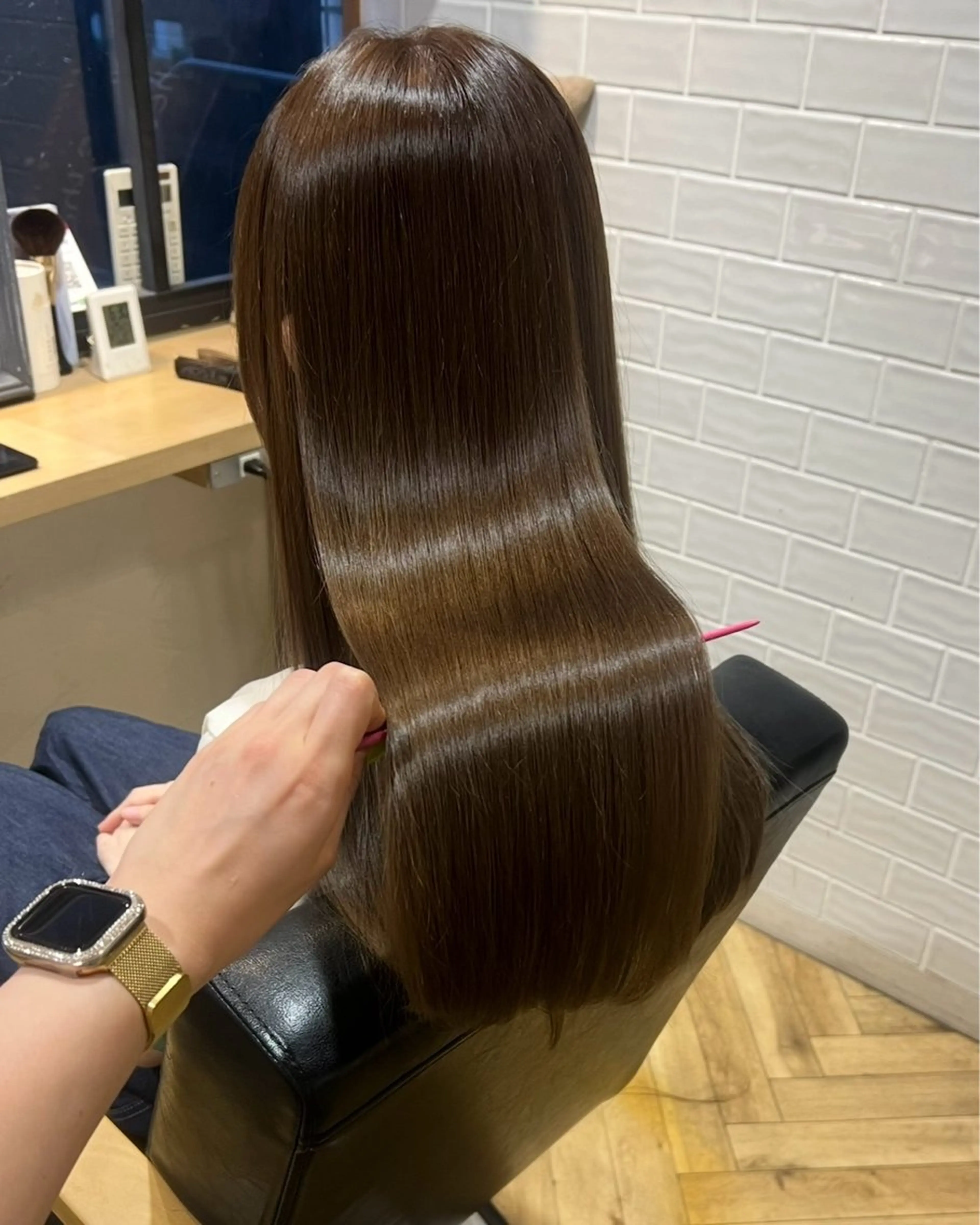 ロング カラー 艶カラー/韓国顔周り 🎀mamiのヘアスタイル