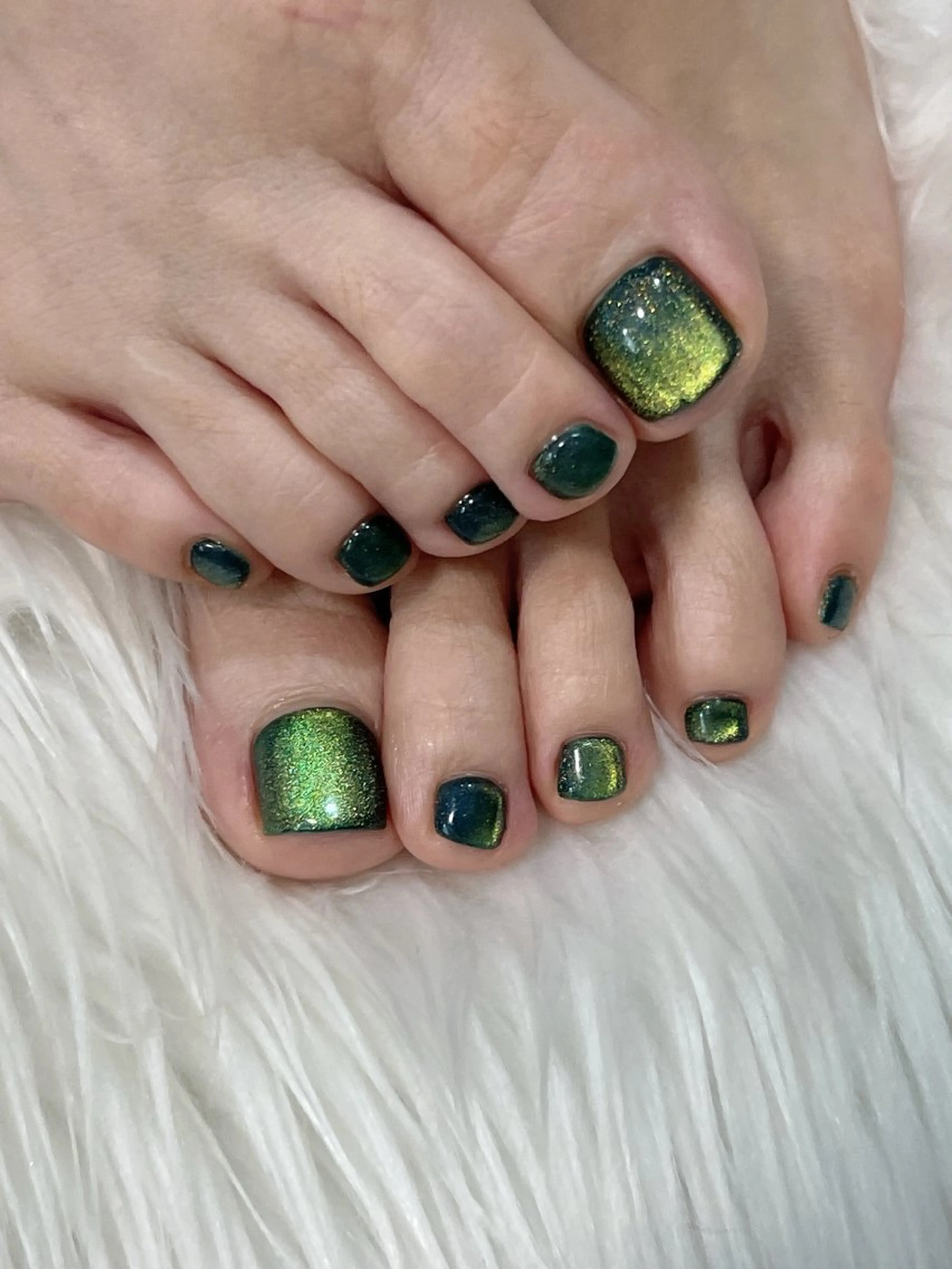 フットジェルネイル♪ワンカラー☆(マグネット、フラッシュok)の写真