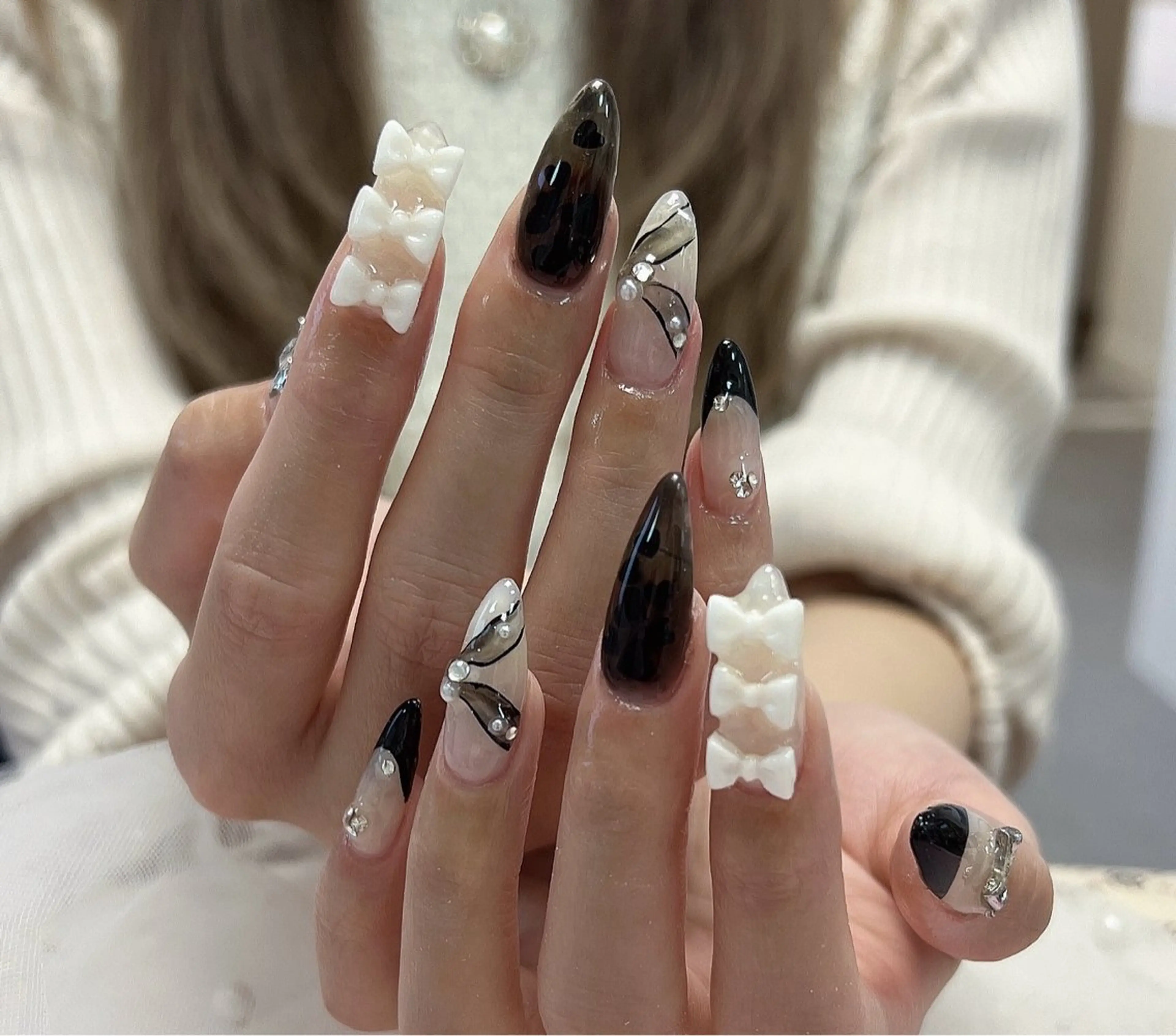 ネイル アートネイル チークネイル 成人式 長さ出し フットネイル YK Rinのネイルデザイン