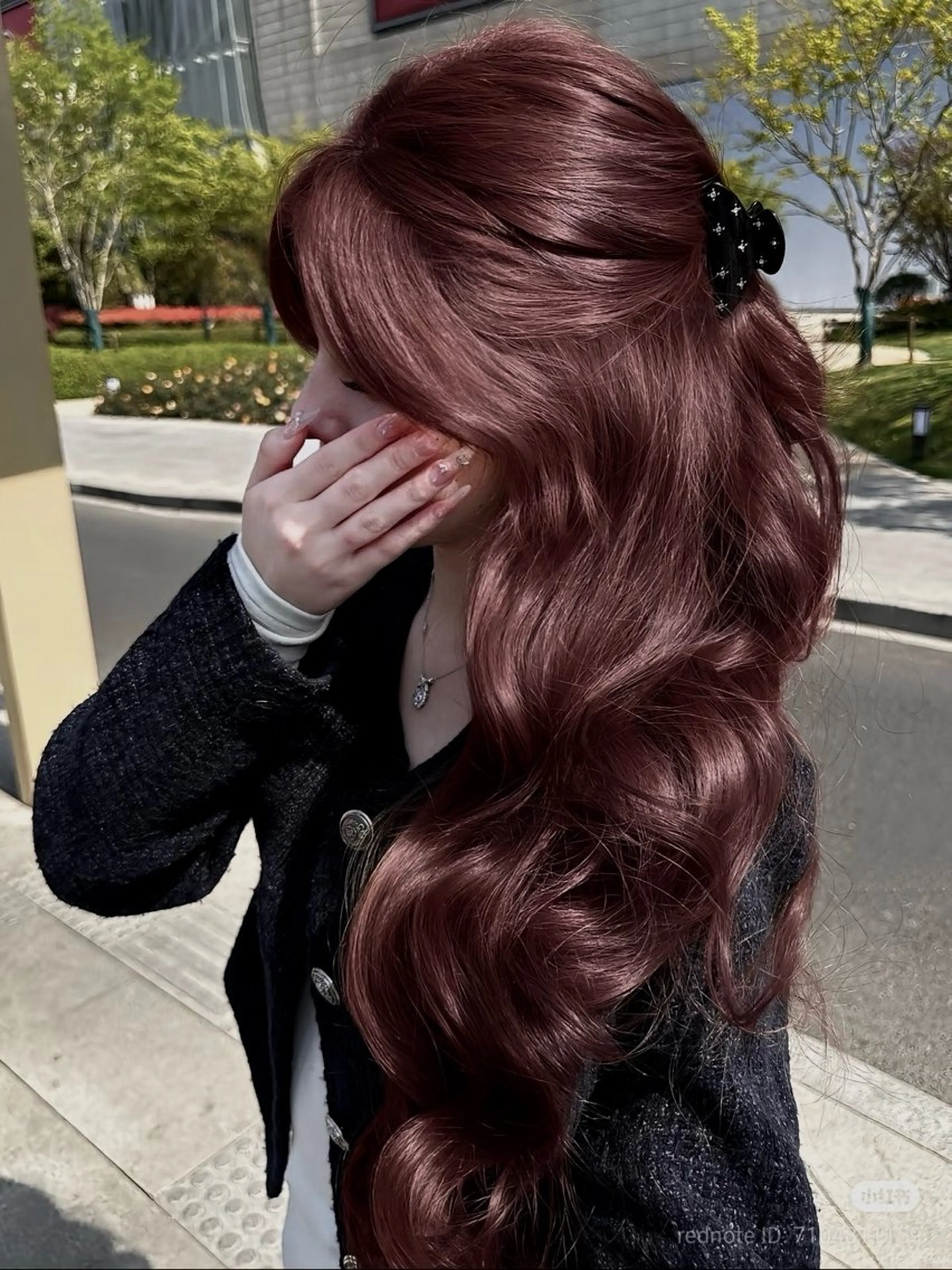 ロング カラー ヘアアレンジ ラベンダーカラー ピンクカラー ピンクラベンダー 💎韓国/ レイヤー カット/ 暖色🫧のヘアスタイル