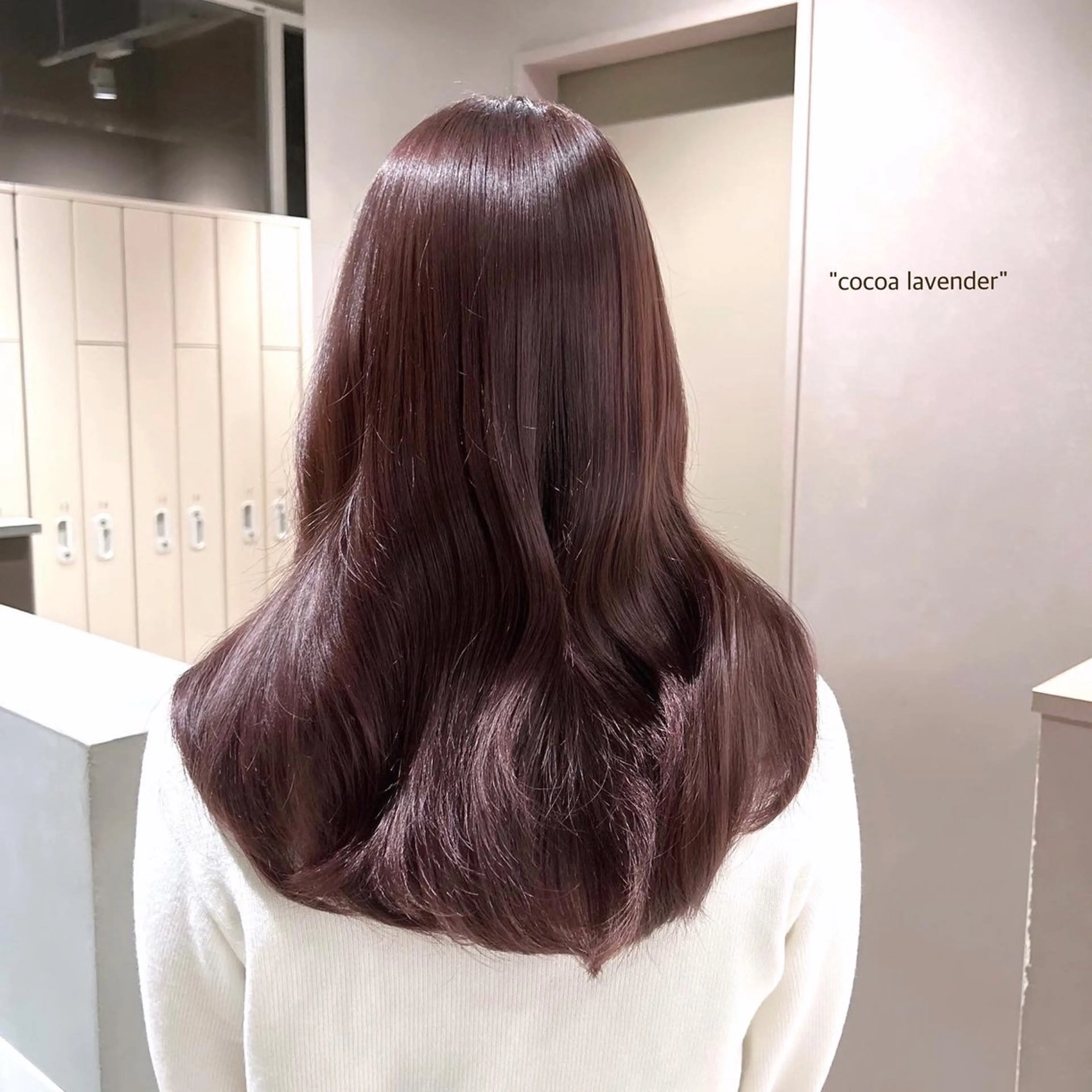 セミロング カラー 透明感カラー ラベンダーカラー ミディアムヘア Chifumiのヘアスタイル