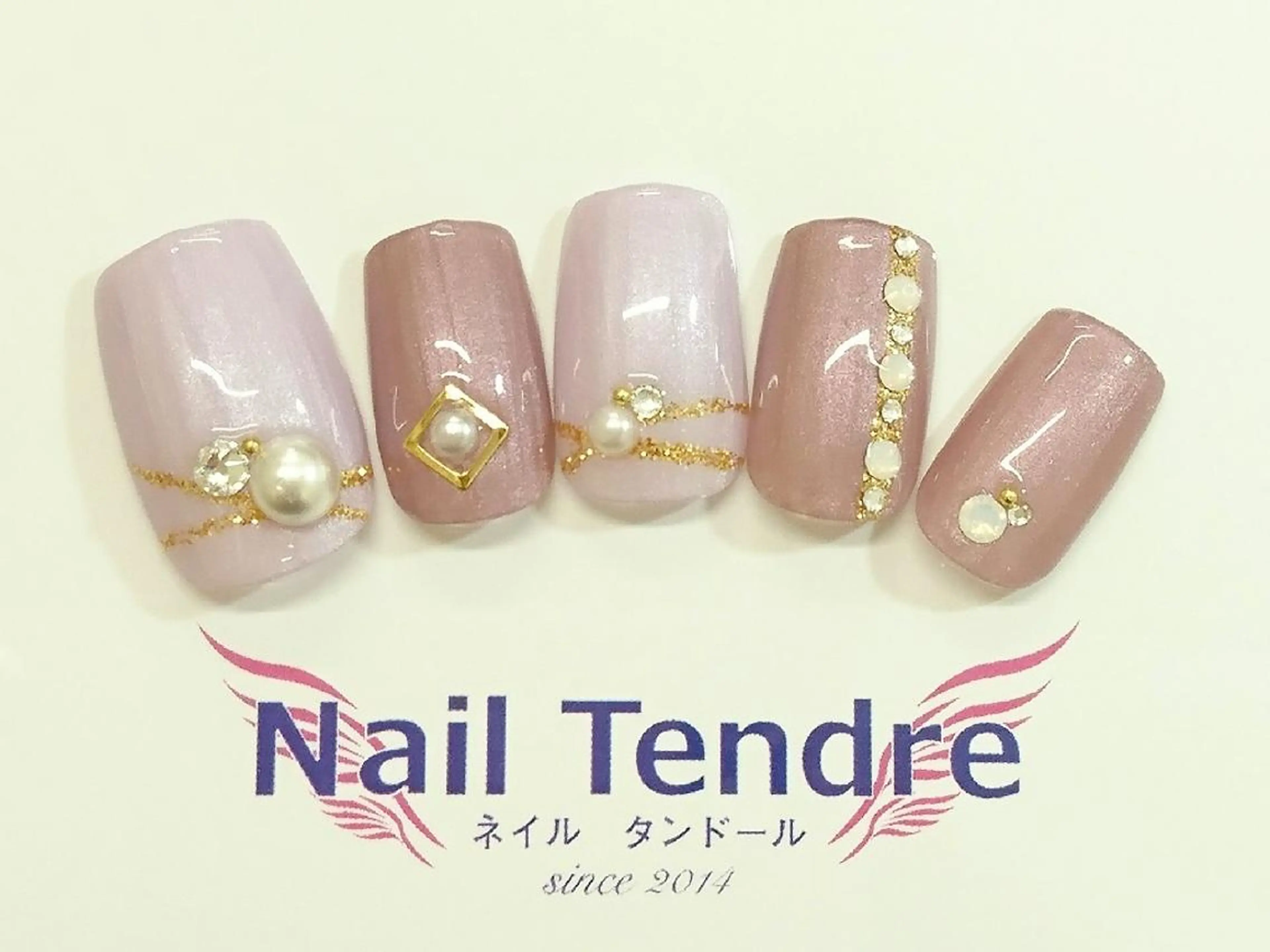 ネイル アートネイル ジェルネイル ソフトジェル ストーンネイル ハンドネイル Nail  Tendreのネイルデザイン