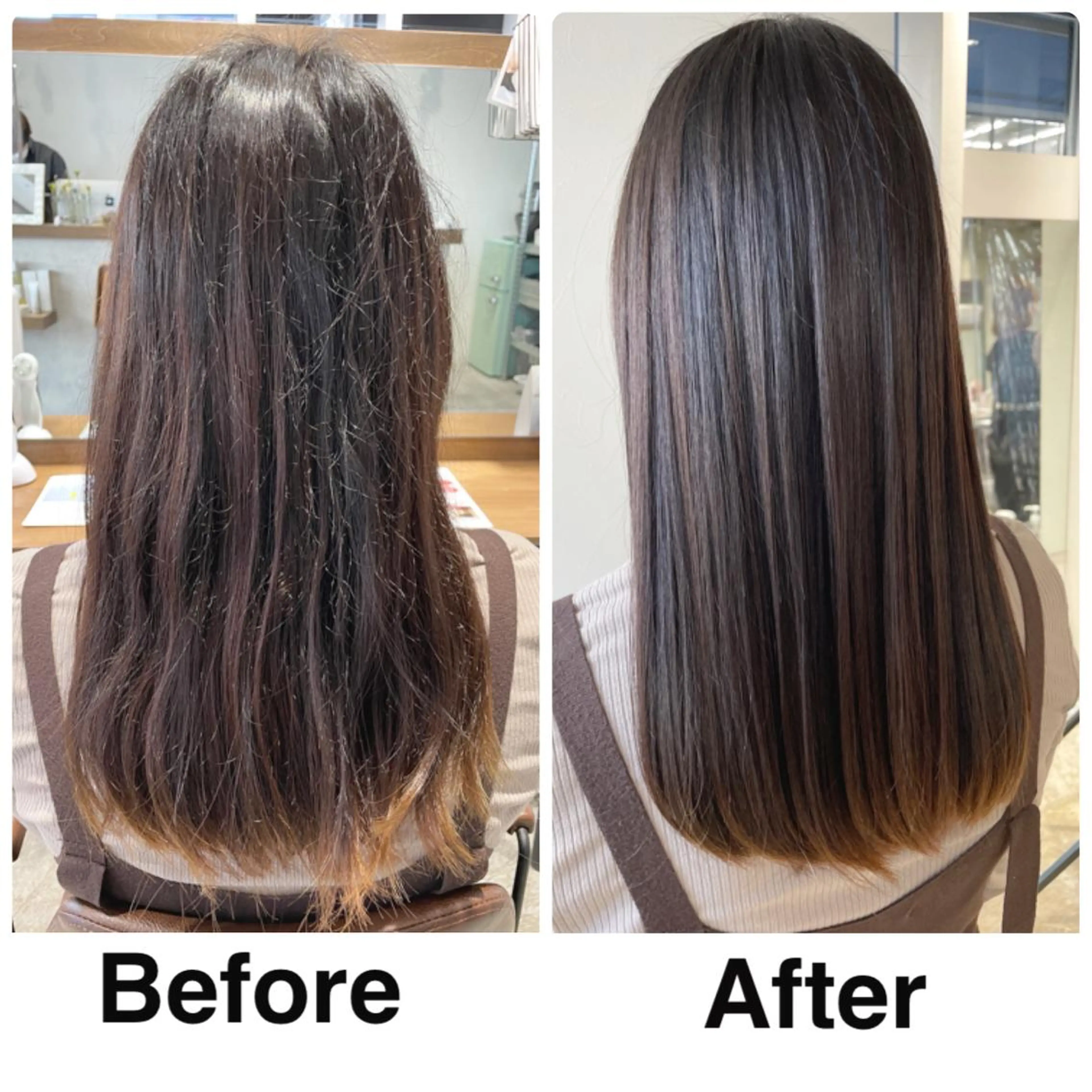 カット＋縮毛矯正＋トリートメントの写真