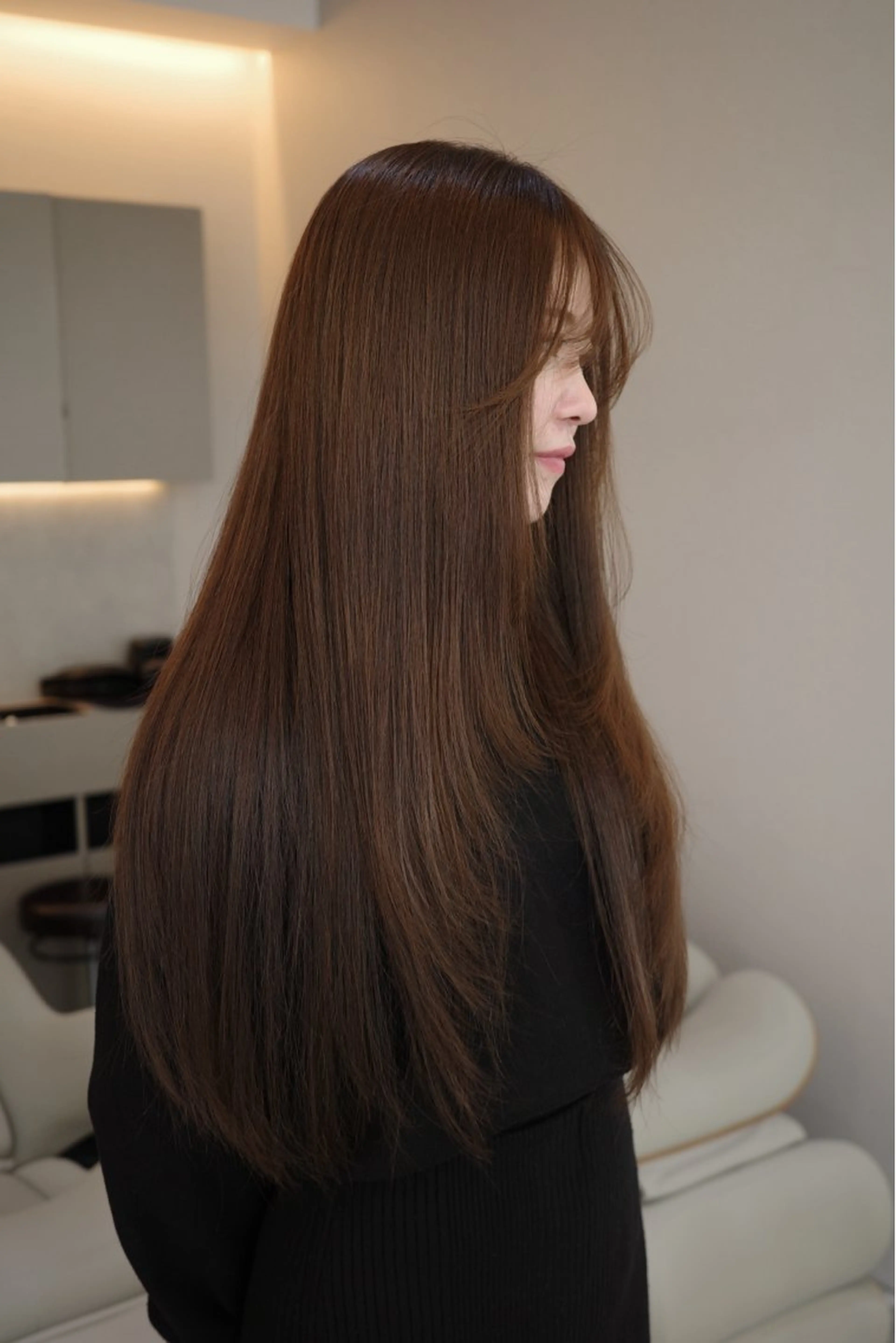 ロング カラー ブラウンカラー 透明感カラー ナチュラルブラウン ロング ボブ COA GINZA 佐藤壮真のヘアスタイル