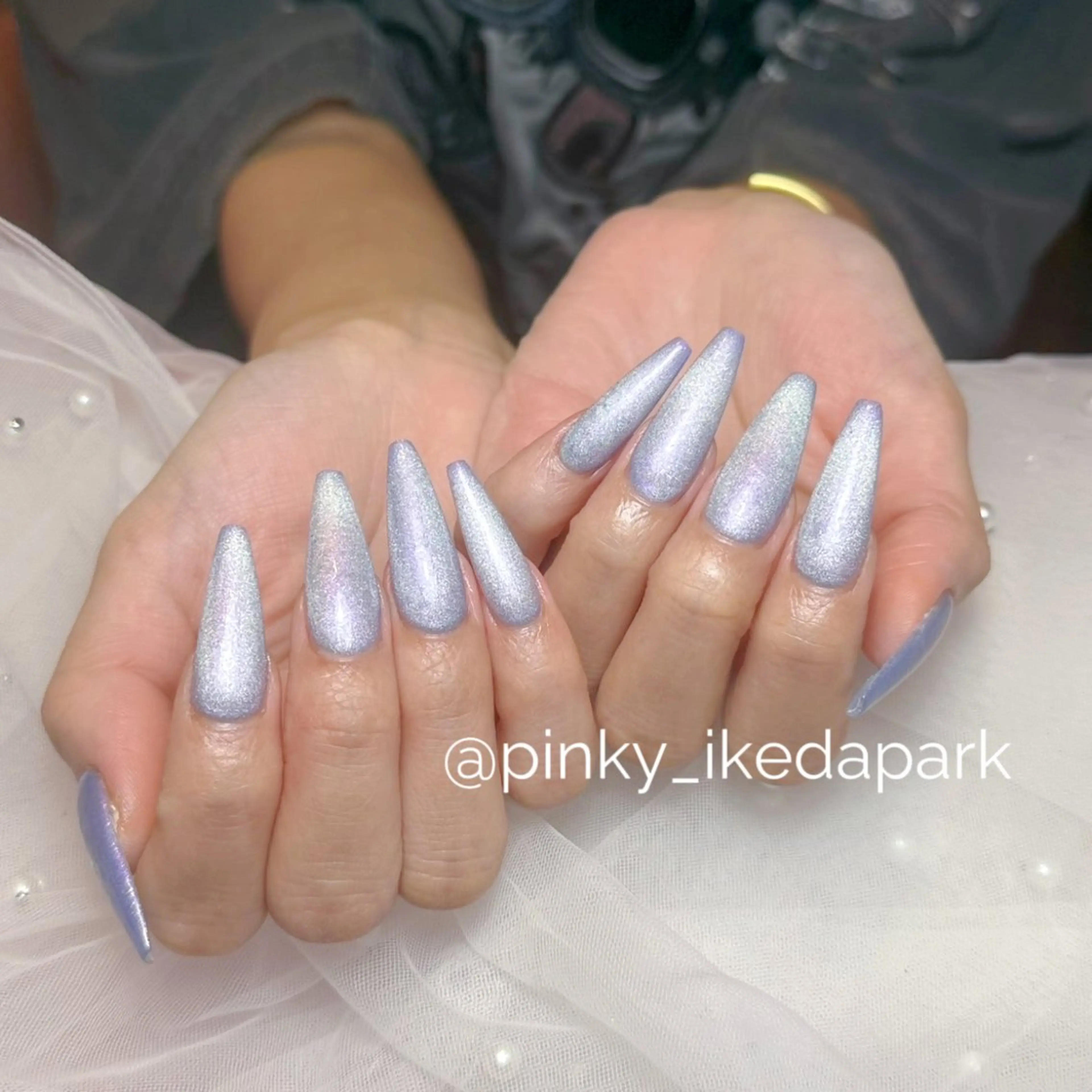 ネイル マグネットネイル ハンドネイル PINKY nail所属・ピンキー 池田公園店のネイルデザイン