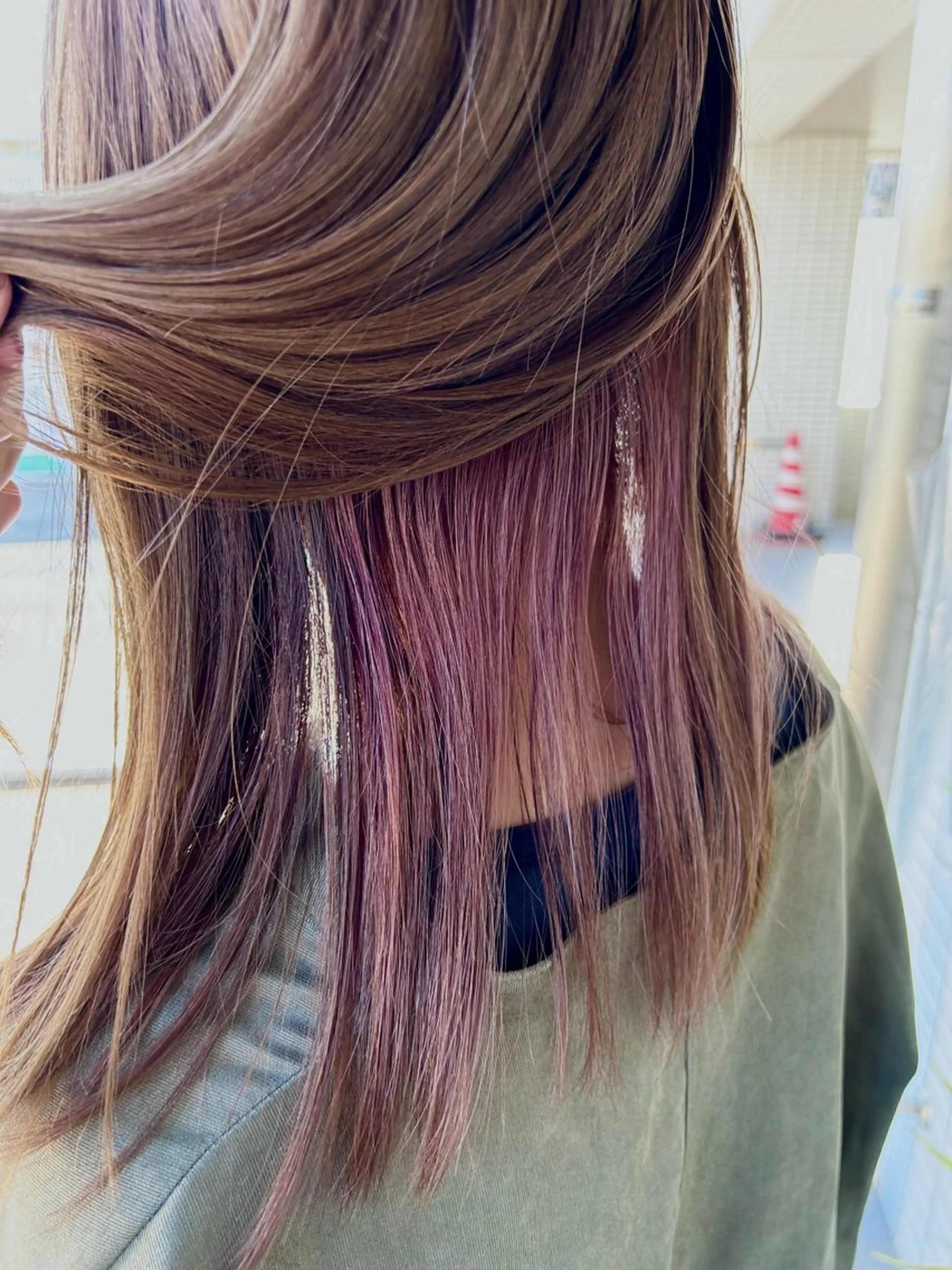 ミディアム ヘアカラー トリートメント 高津 千慧のヘアスタイル