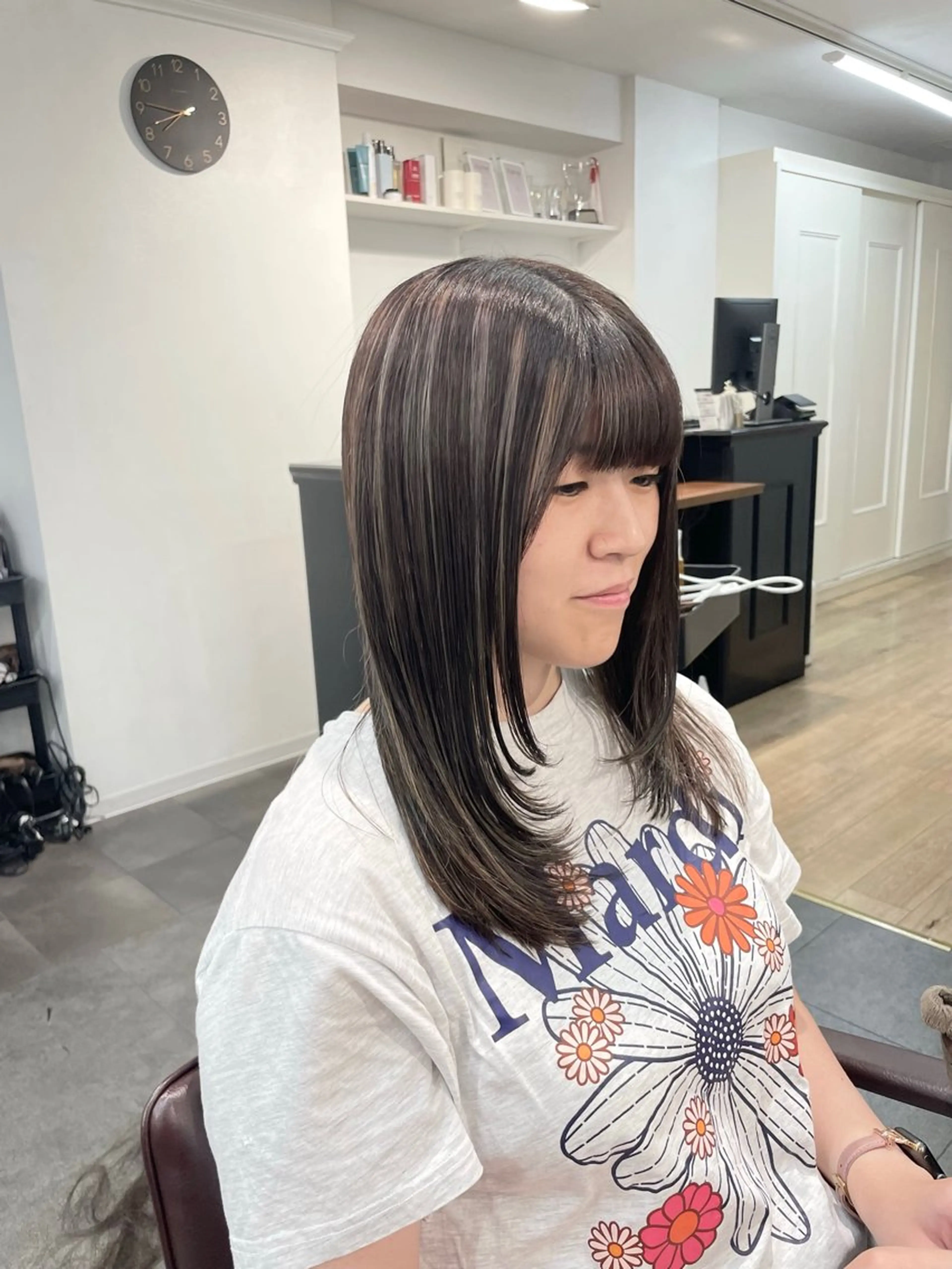 セミロング カット 野町好花 レイヤー/髪質改善のヘアスタイル