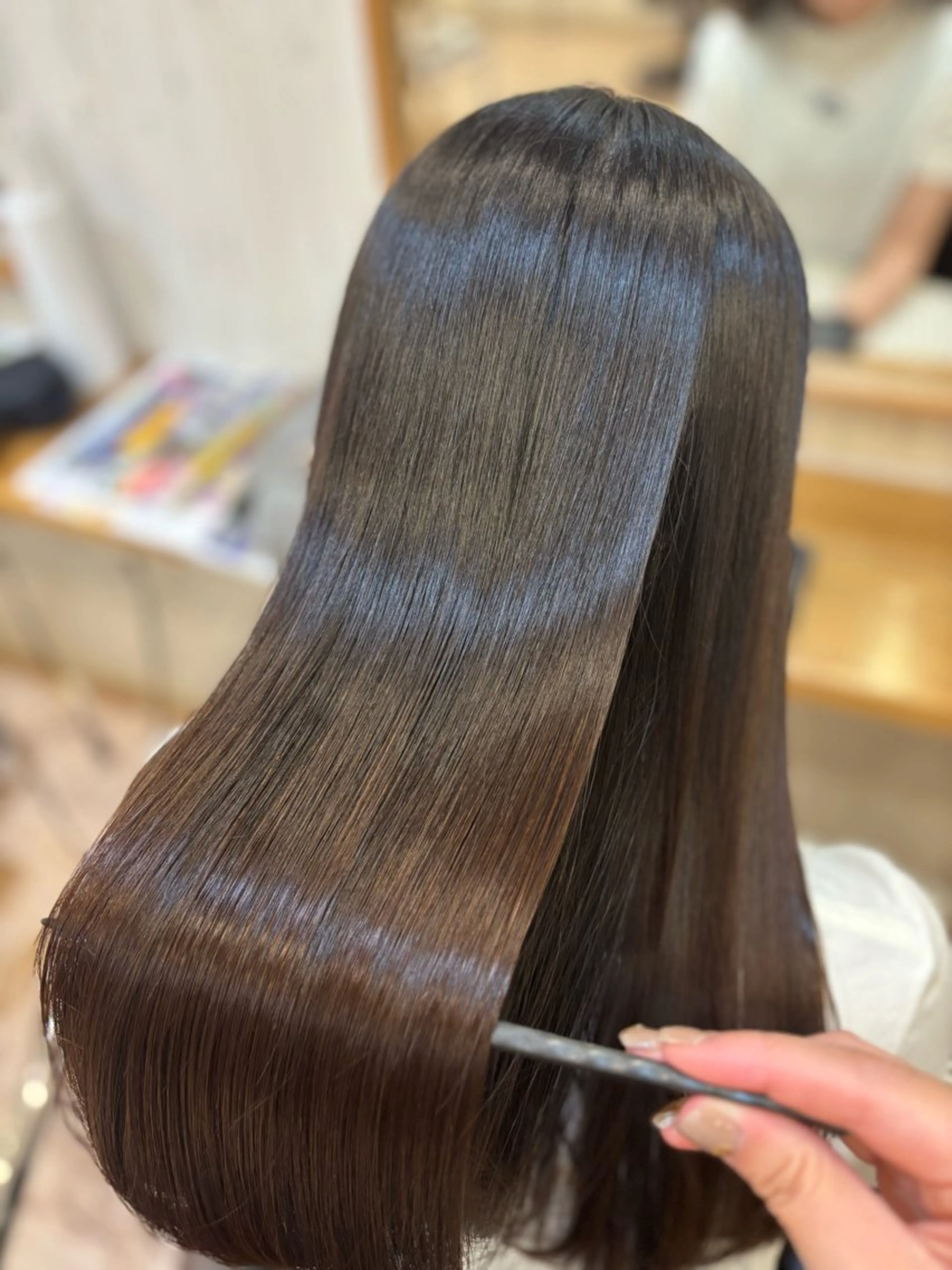 ロング 髪質改善 loops北山田所属・すなが/パーマカット モデル募集中のヘアスタイル