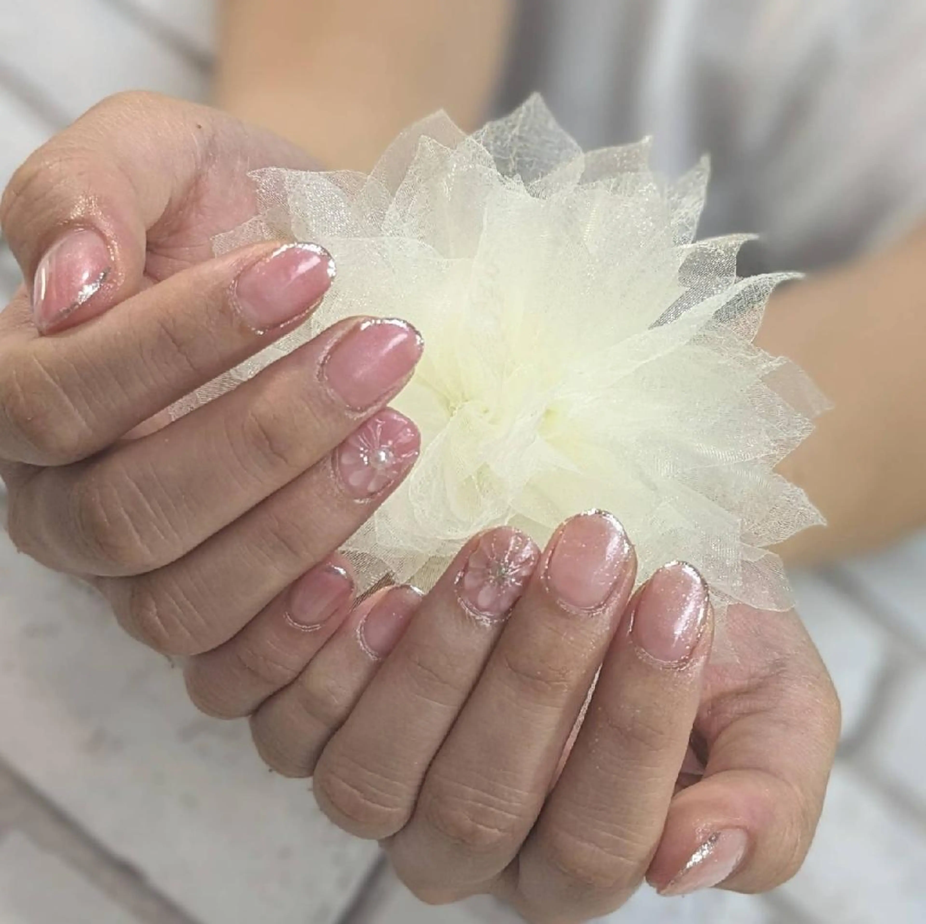 ネイル ラメ(グリッター) ピンク ハンドネイル ネイルサロンベルティ .keikoのネイルデザイン