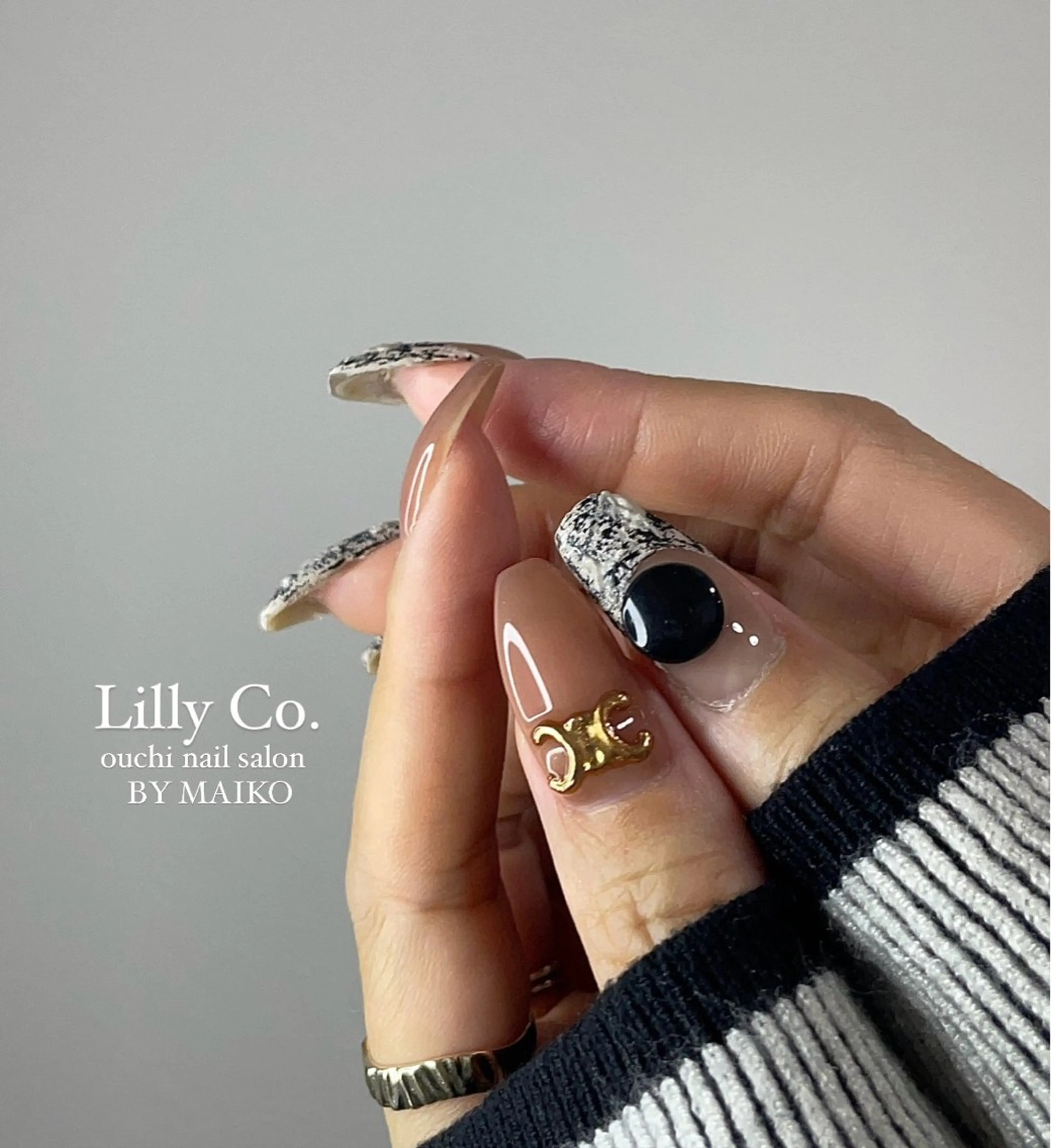 ネイル ツイードネイル ハンドネイル ハンドケア Lilly Co.のネイルデザイン