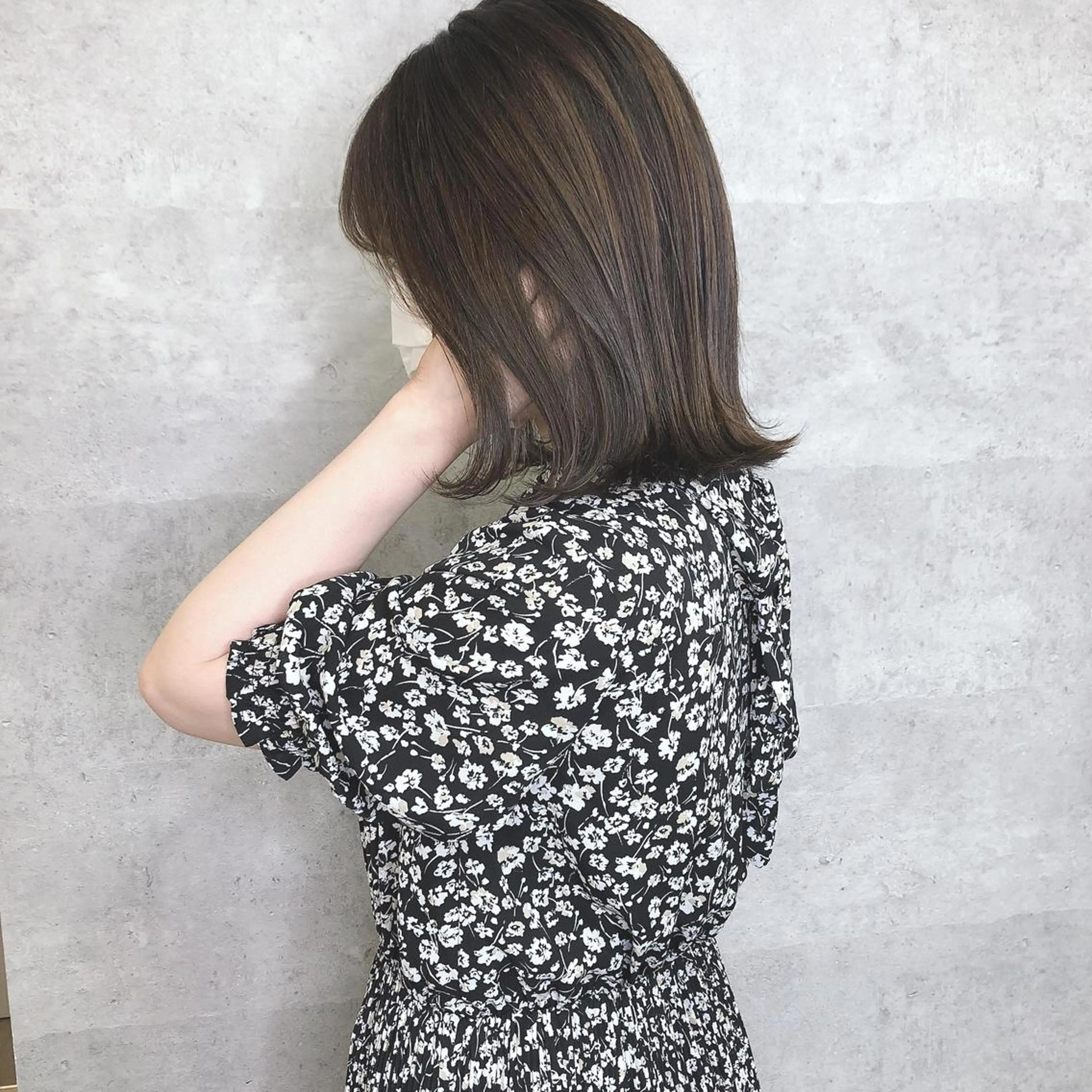 ミディアム カラー 髪質改善 中川　翔のヘアスタイル