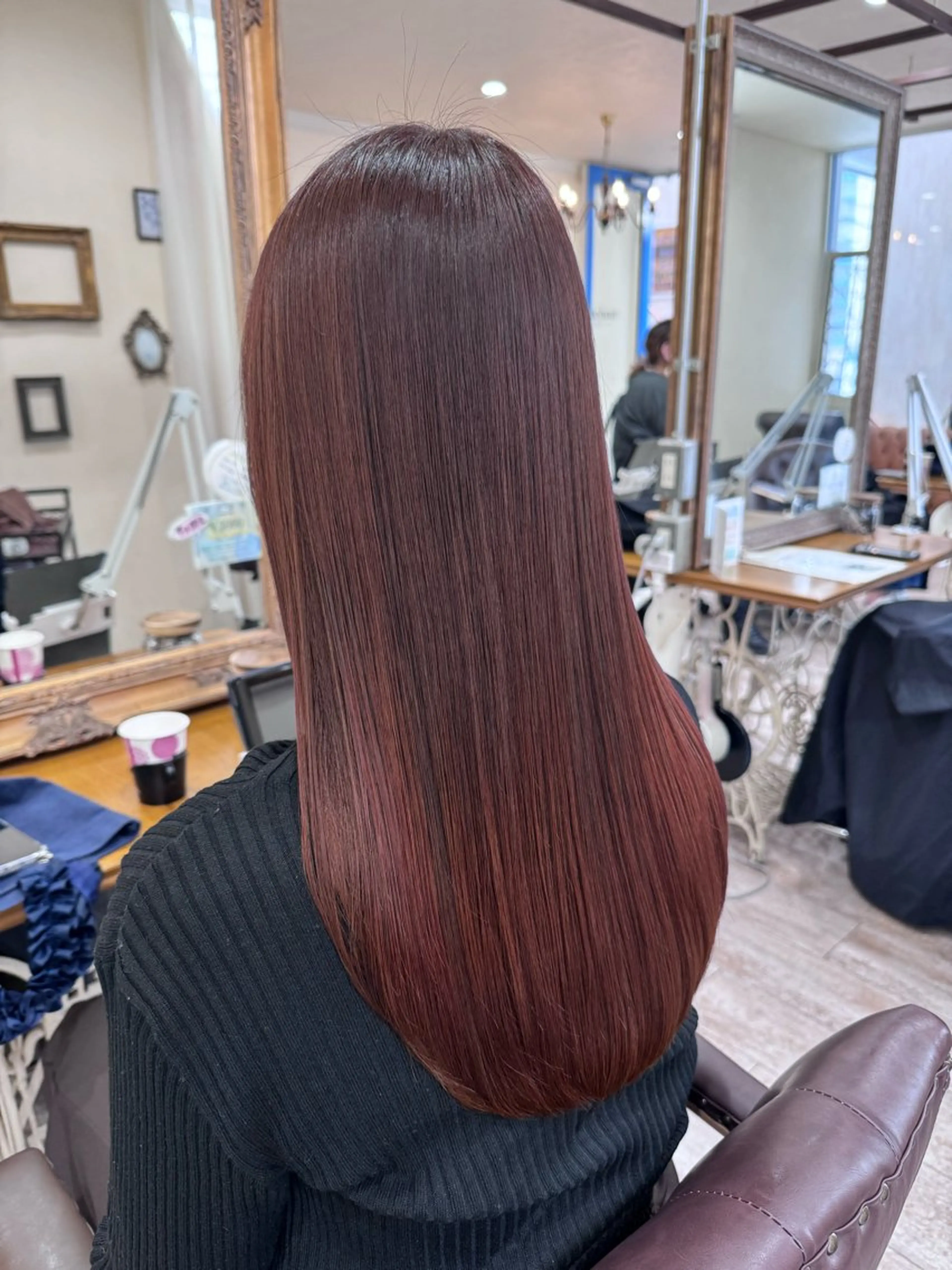 ロング カラー ブリーチ ブラウンカラー ブリーチなしカラー ピンクカラー ピンクブラウン カット ヘアカラー トリートメント 新越谷noble店長 松本拓也▶◀*.のヘアスタイル