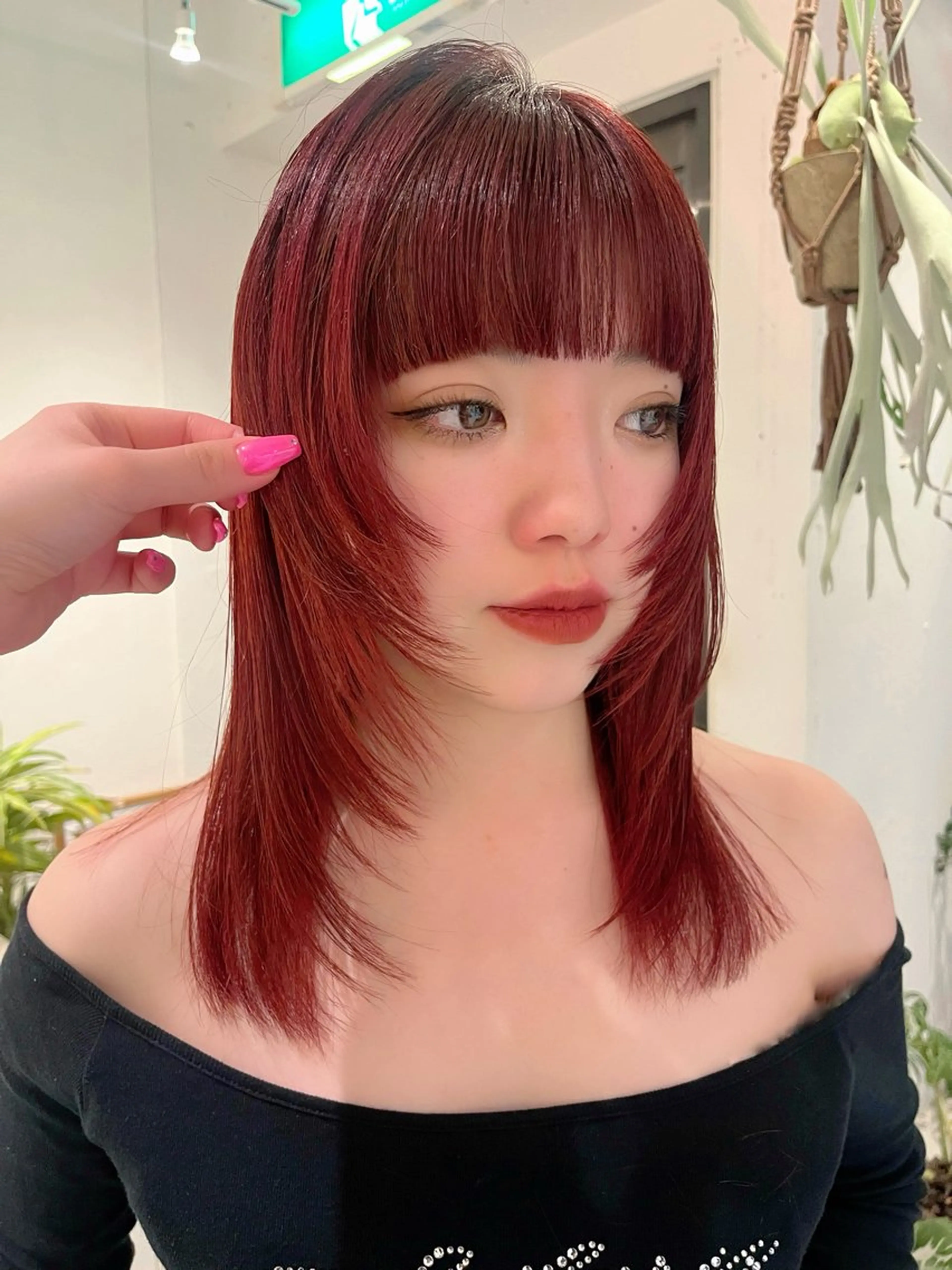 セミロング 縮毛矯正 Sraw代官山所属・HARUKA/暖色 /ハイトーンカラーのヘアスタイル