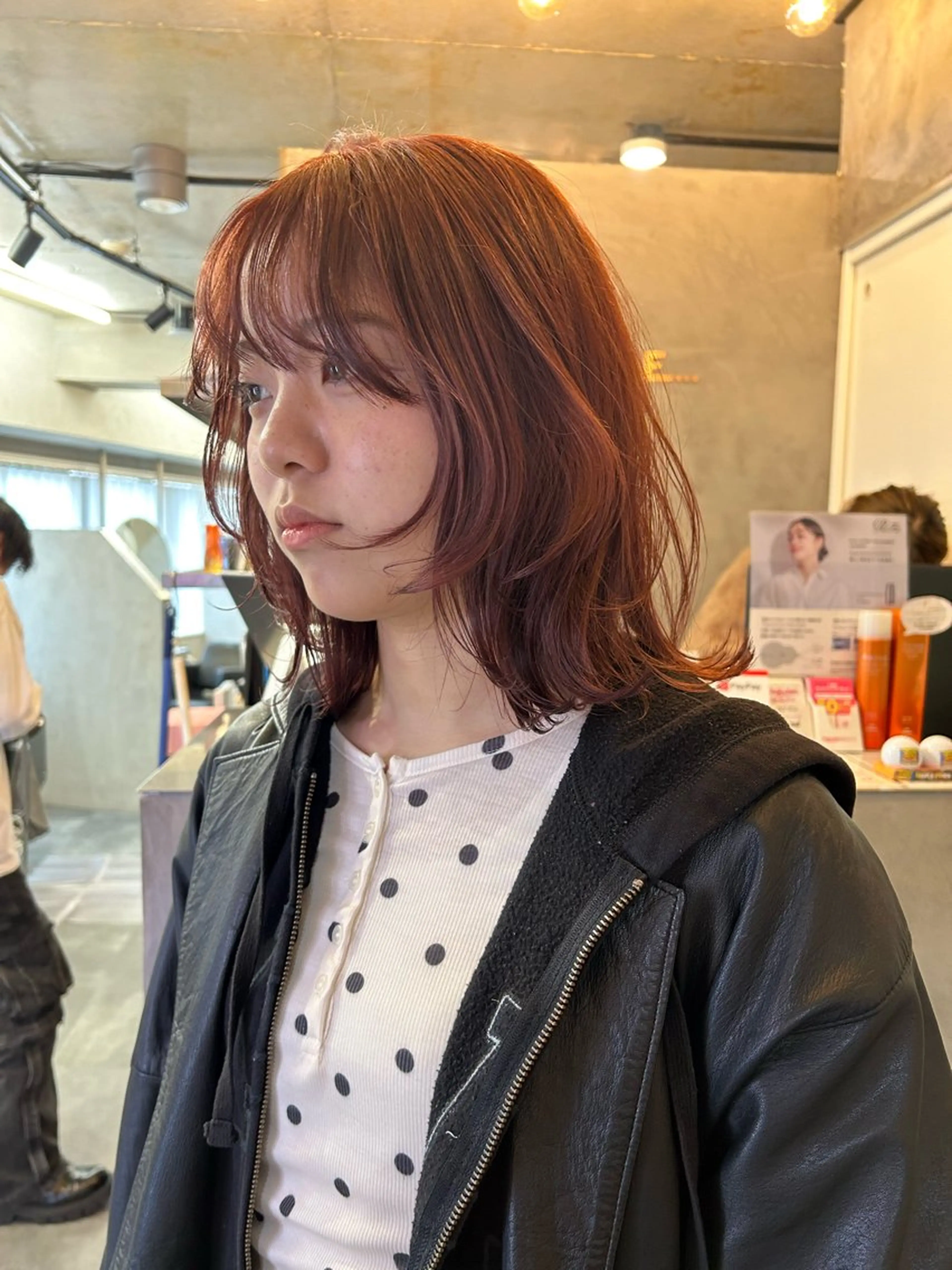 ミディアム カラー ヘアカラー Haru/THREE …by velvetのヘアスタイル