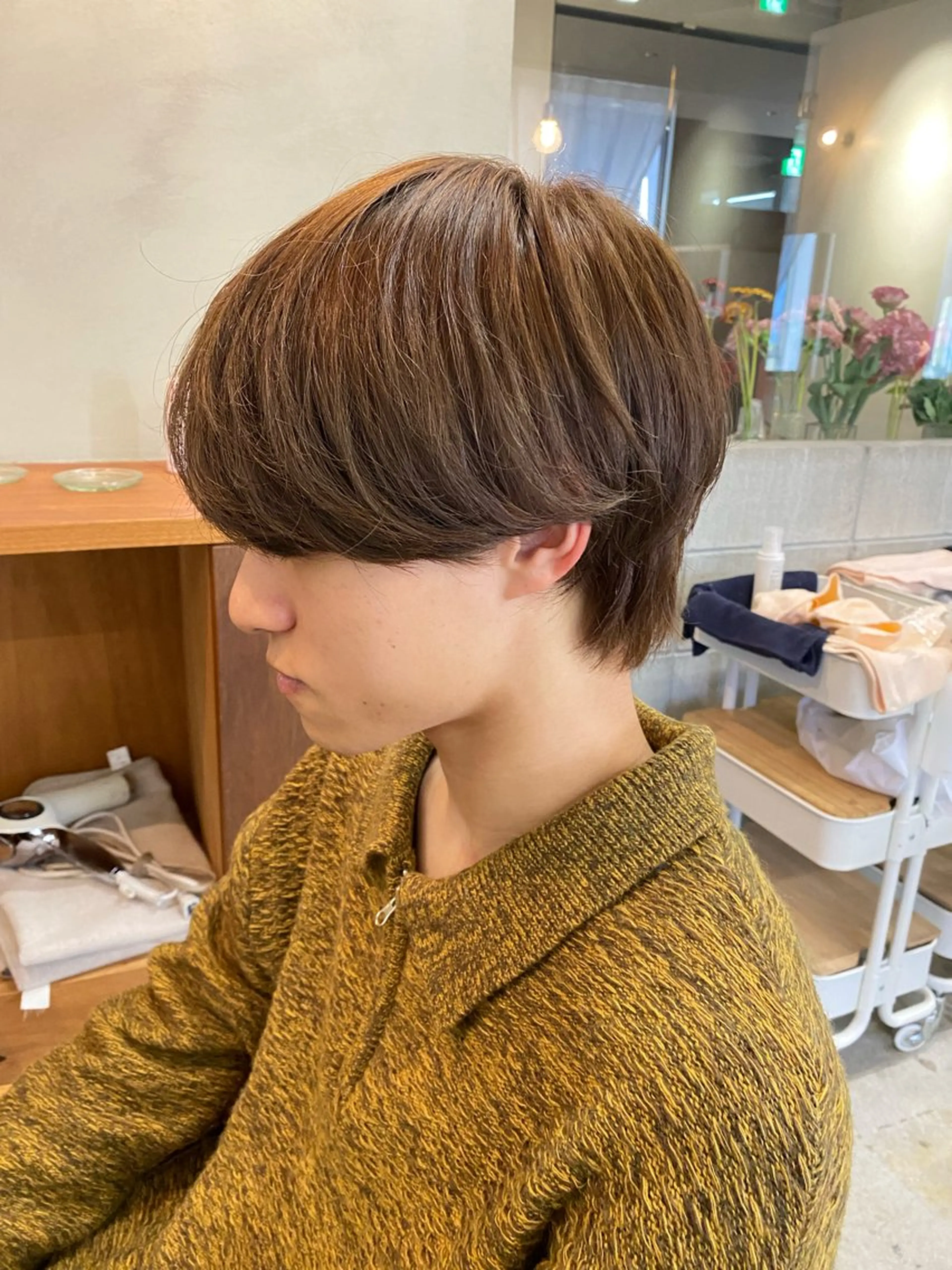 カラー メンズ メンズブリーチ ブリーチ ブラウンカラー ブリーチなしカラー カット トリートメント NIKO/名古屋/ 伏見/花屋併設のヘアスタイル