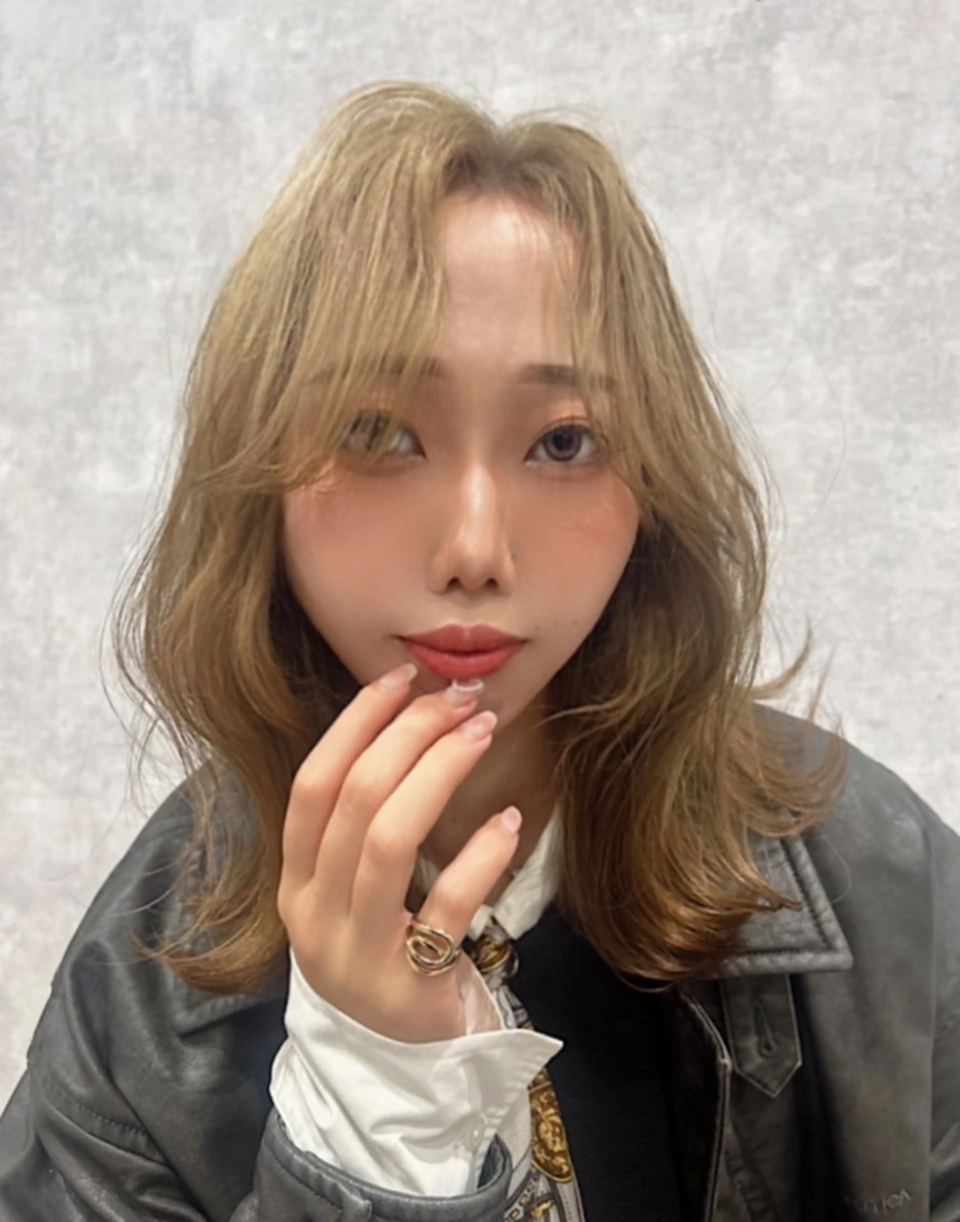 ミディアム 最新ケアカラー 髪質改善YUTOのヘアスタイル