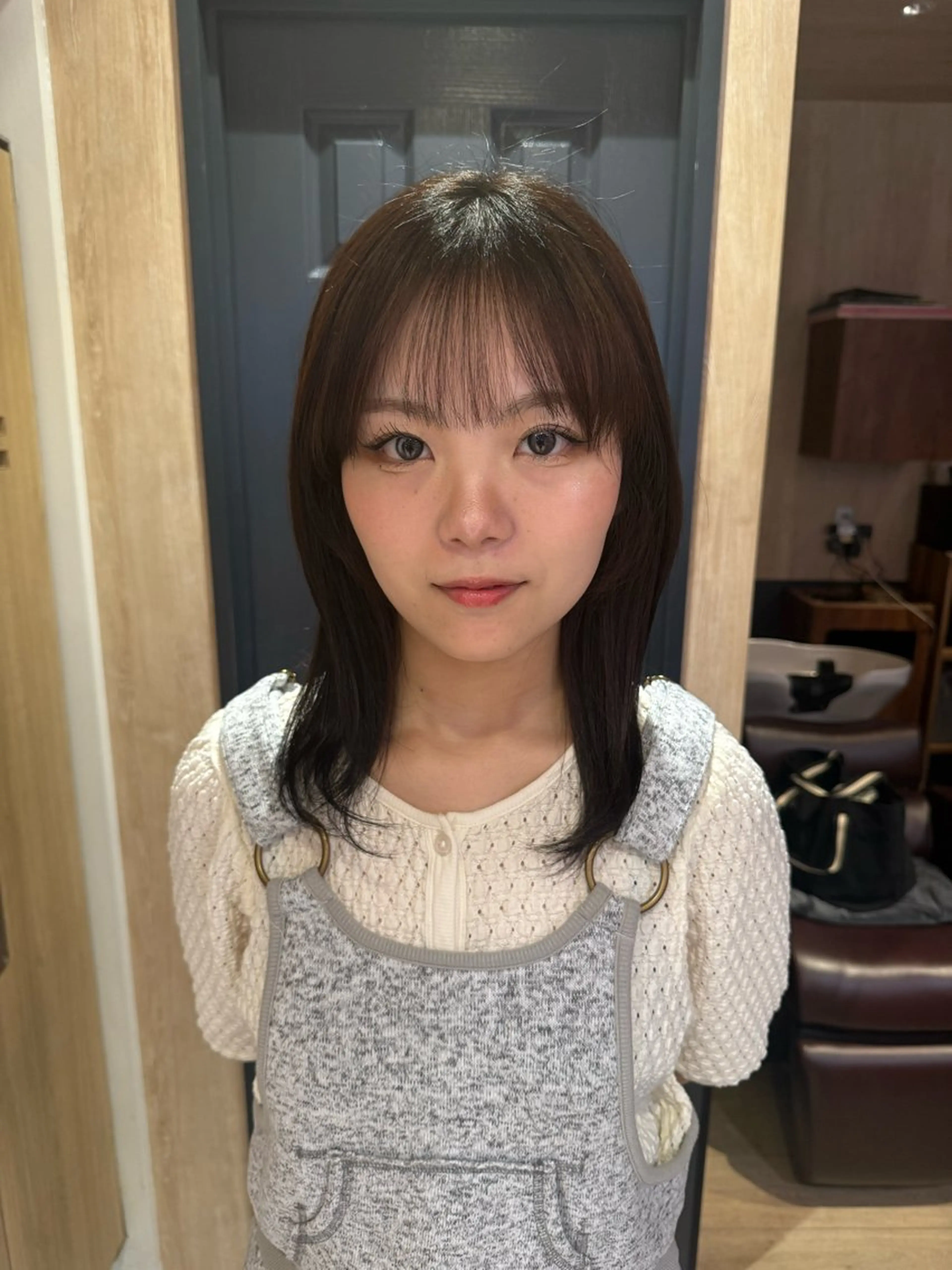 ミディアム カラー カット ヘアカラー トリートメント レイヤー/艶カラー /yuan⟡.·のヘアスタイル