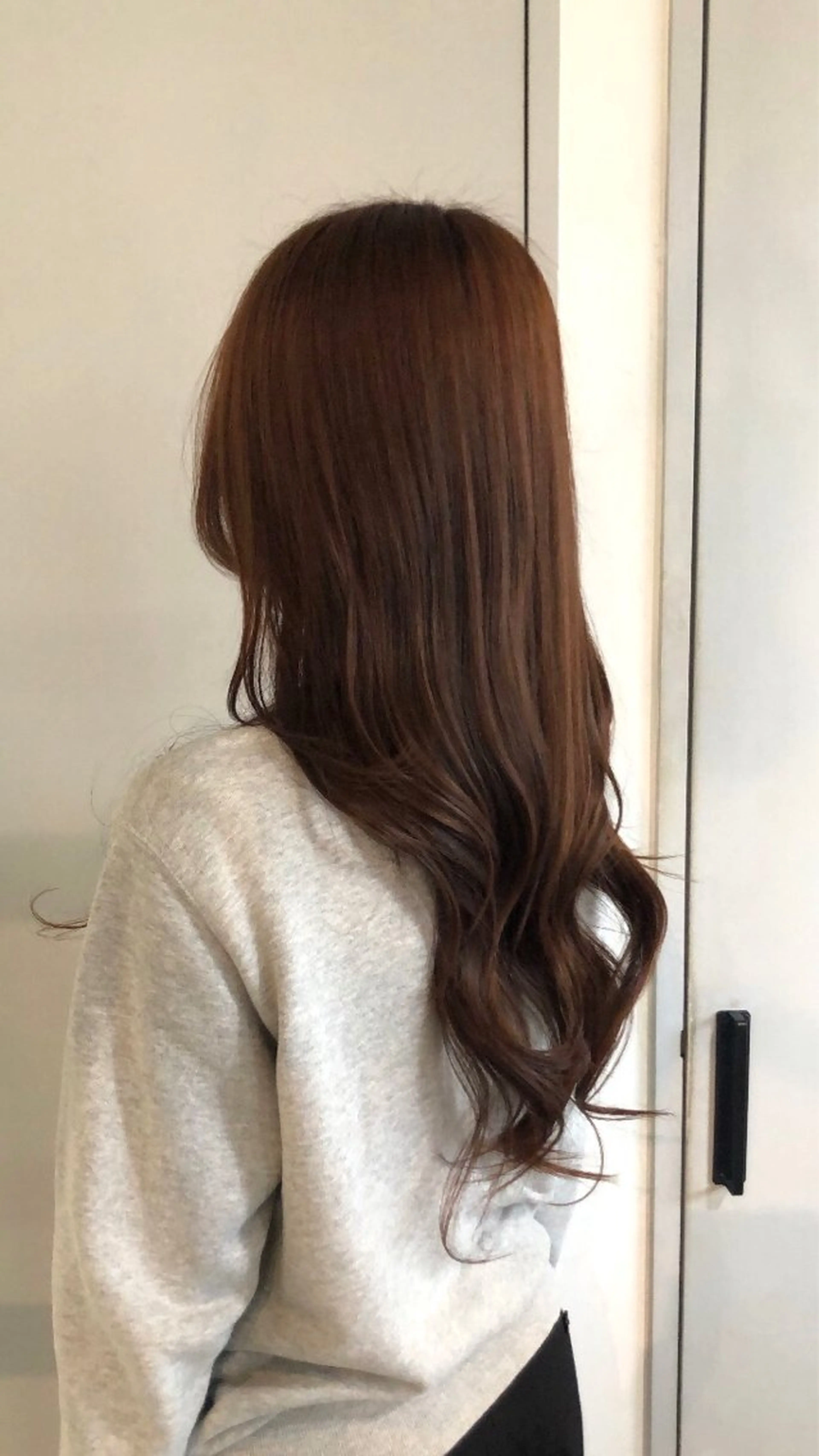 ロング カラー ブラウンカラー オレンジ オレンジブラウン 🎀FERlA池田店 永谷日和🎀のヘアスタイル